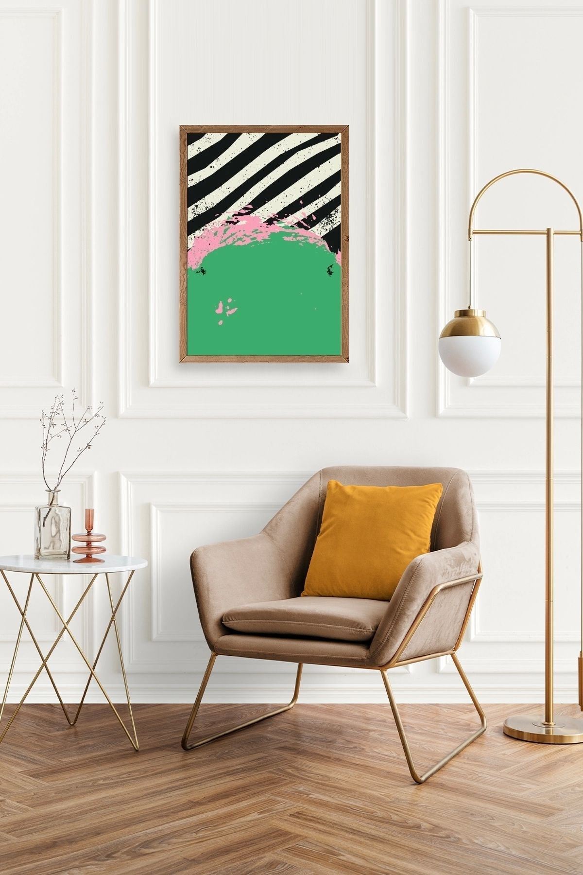 Modern Ahşap Çerçeveli Tablo 30 x 42