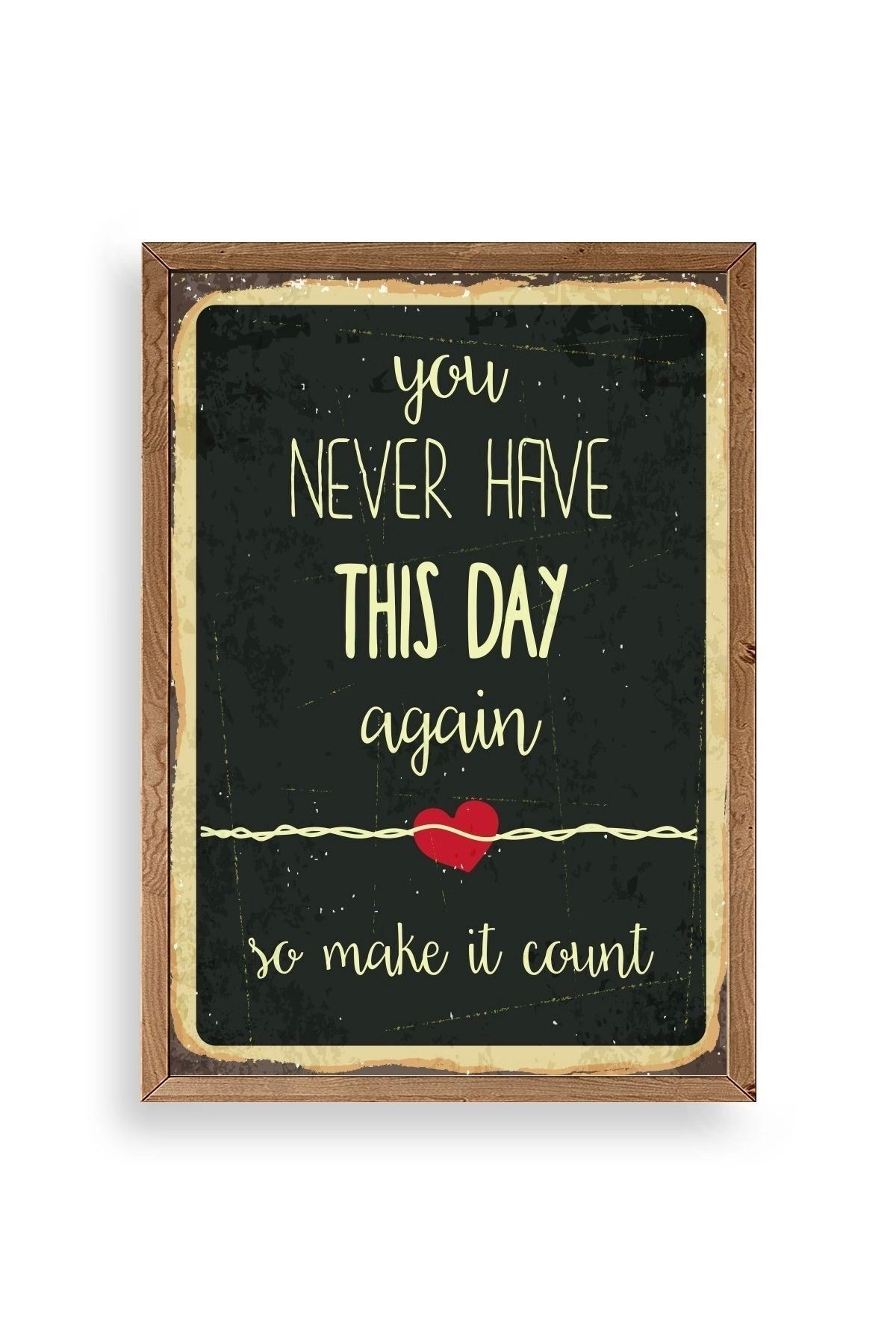 Motto Ahşap Çerçeveli Tablo 17 x 23