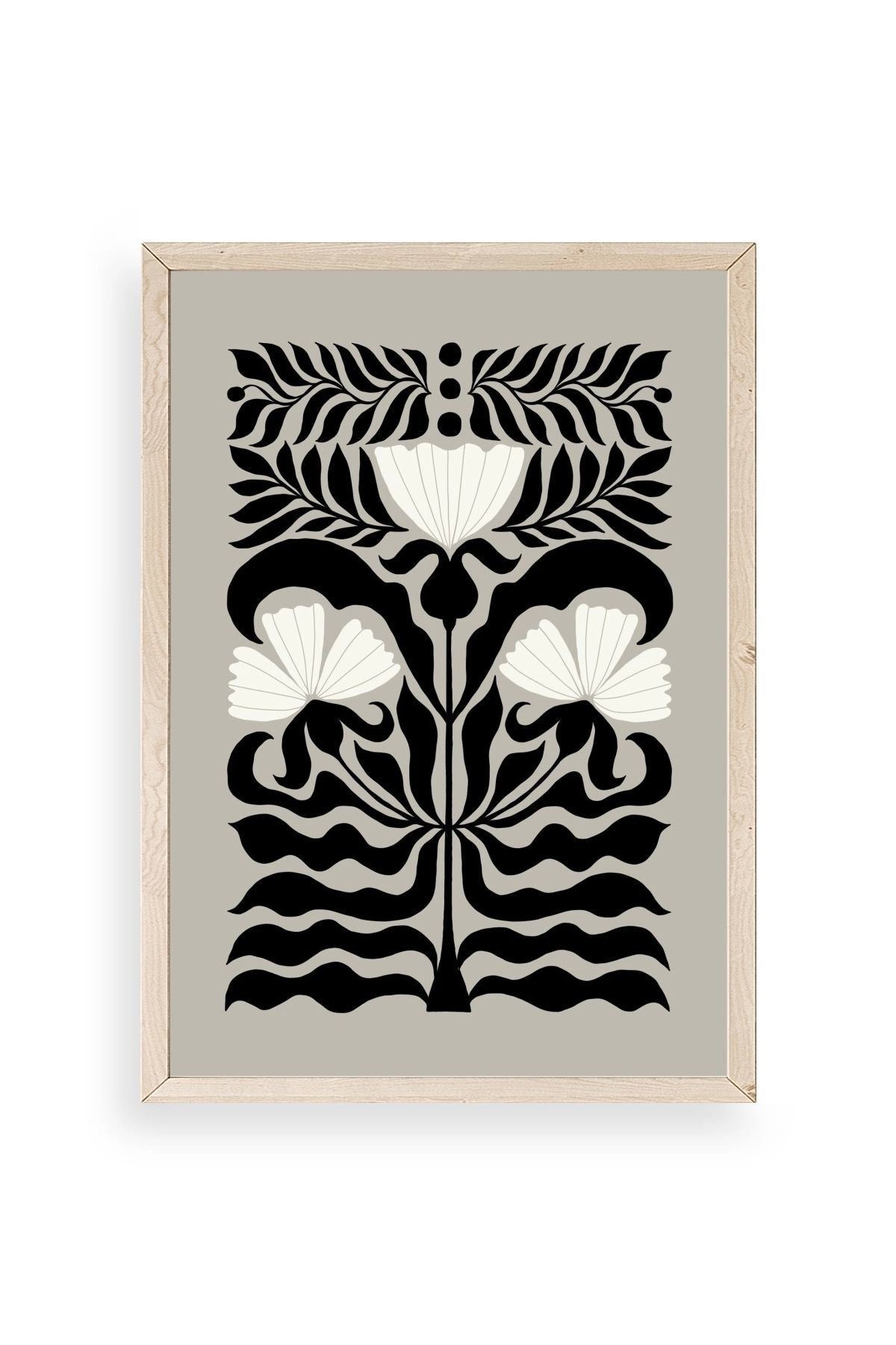 Çiçek Ahşap Çerçeveli Tablo 23 x 30