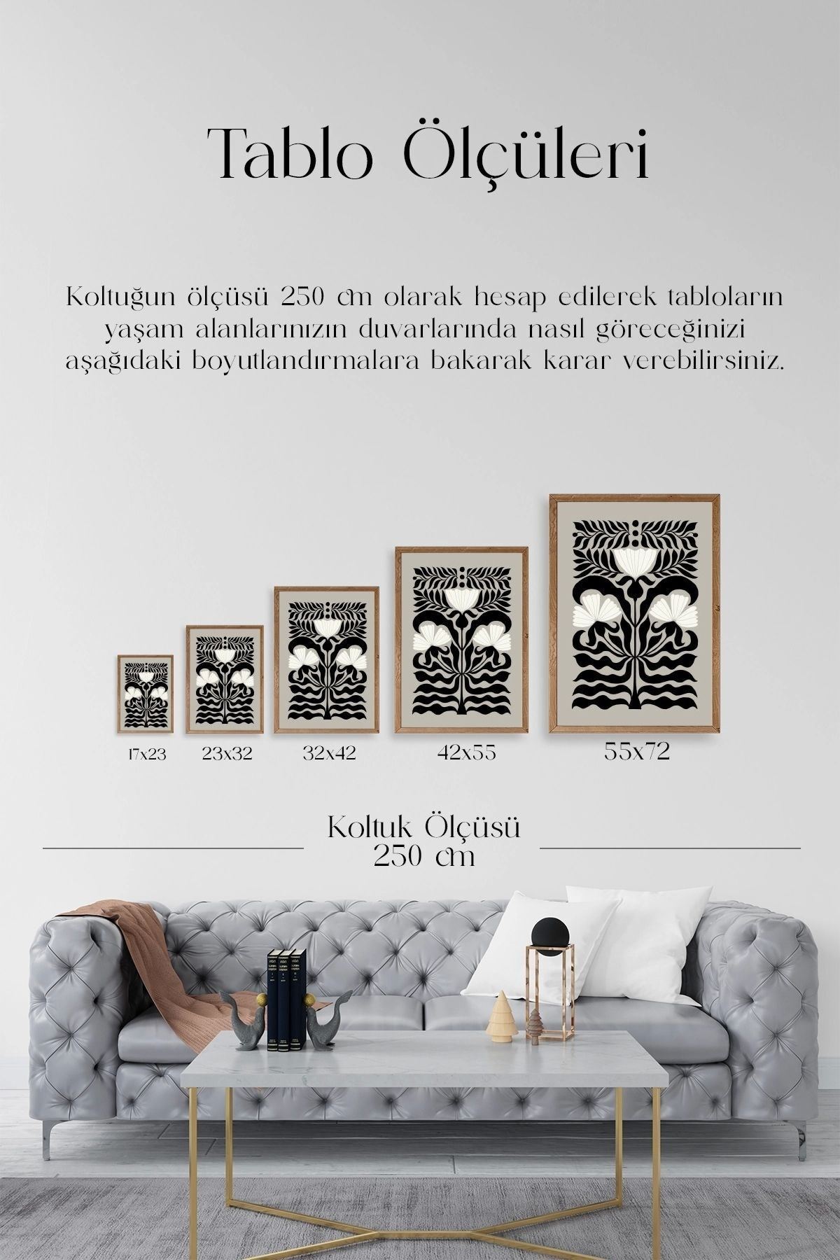 Çiçek Ahşap Çerçeveli Tablo 17 x 23