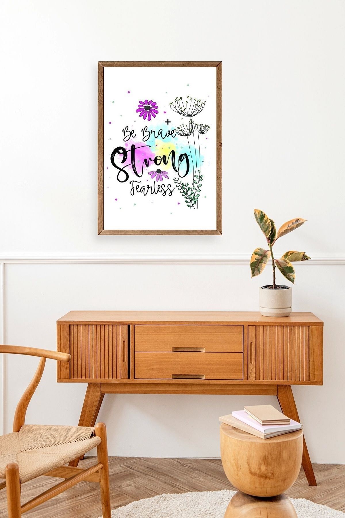 Motto Ahşap Çerçeveli Tablo 50 x 70