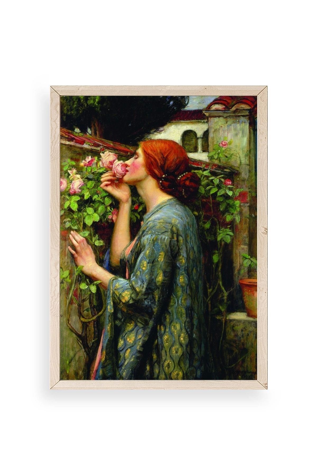 Kadın Ahşap Çerçeveli Tablo 50 x 70