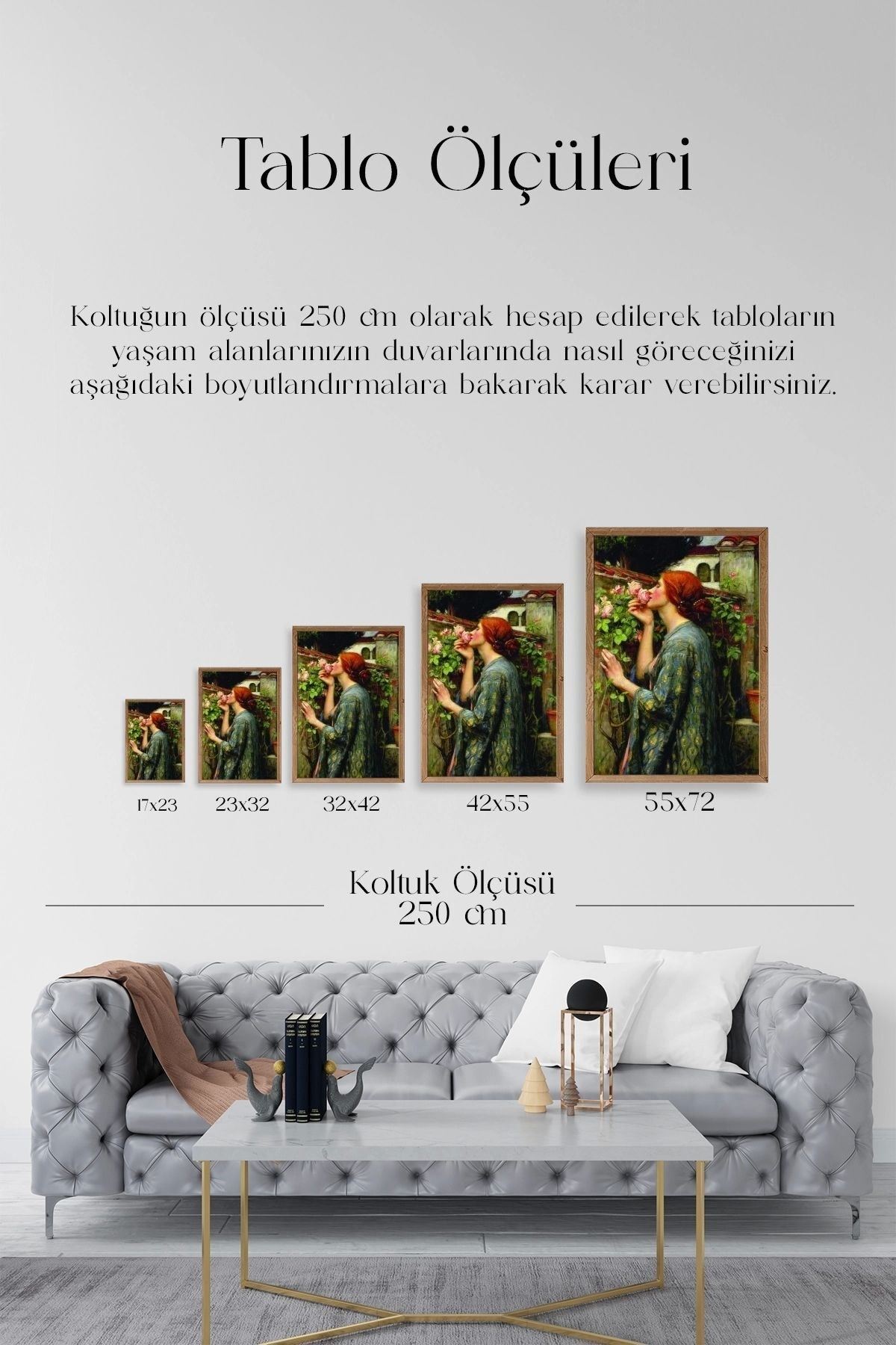 Kadın Ahşap Çerçeveli Tablo 23 x 30
