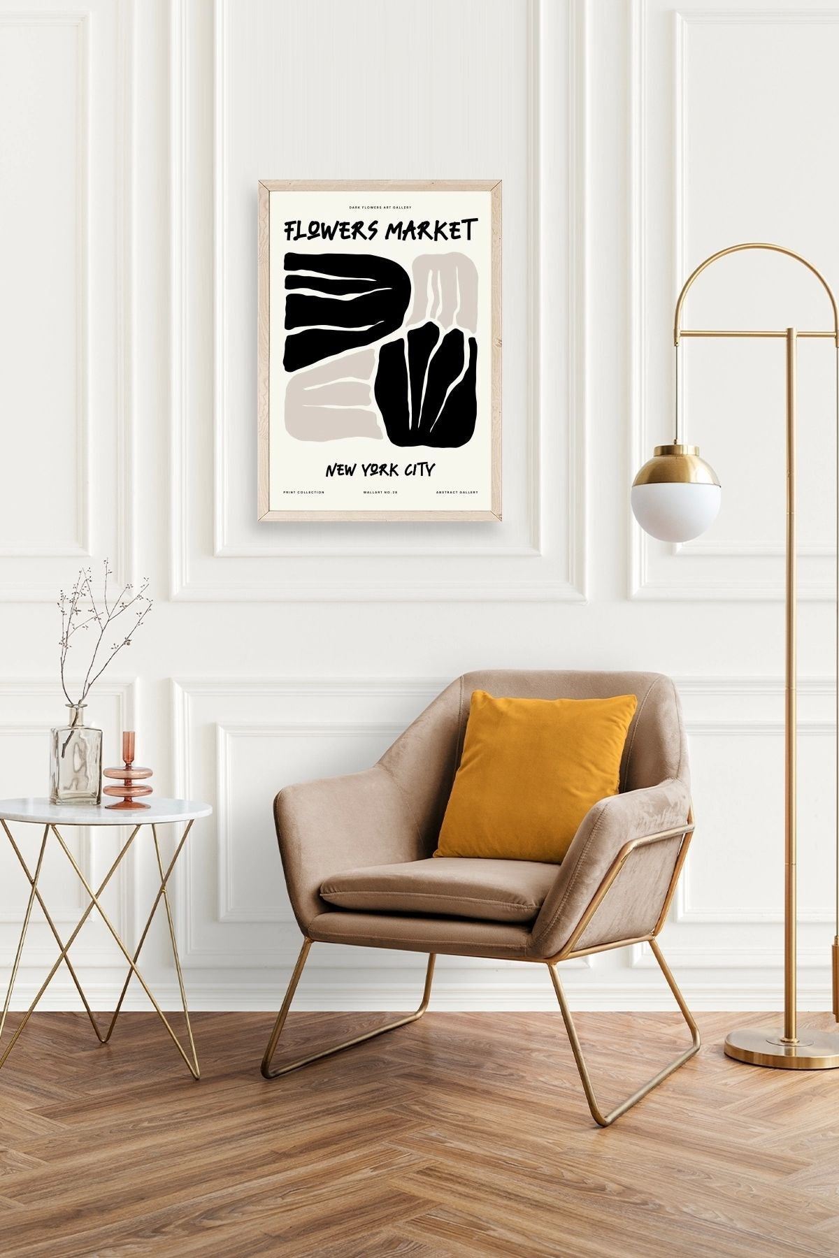 Çiçek Ahşap Çerçeveli Tablo 30 x 42