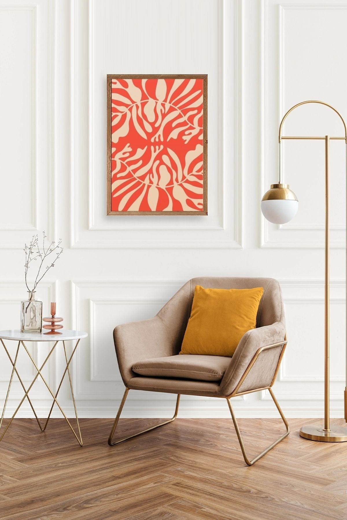 Modern Ahşap Çerçeveli Tablo 30 x 42