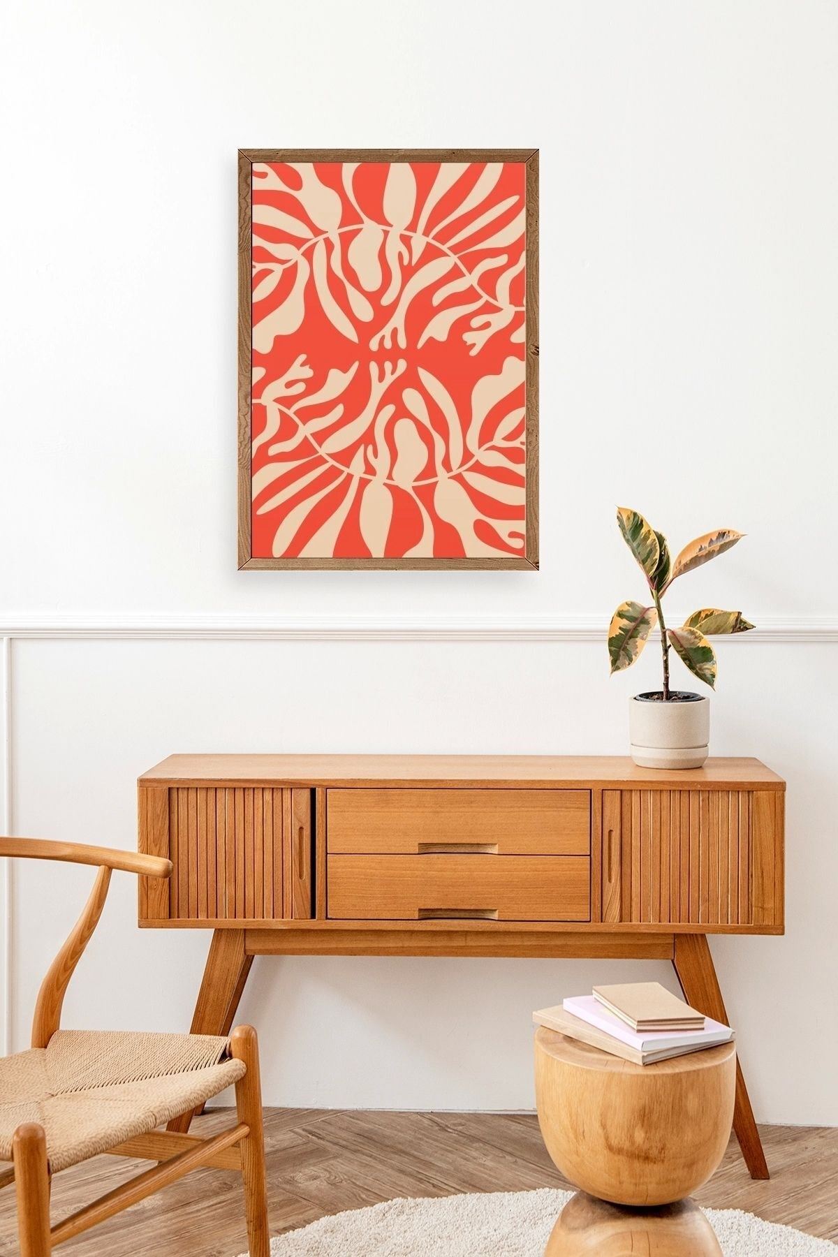 Modern Ahşap Çerçeveli Tablo 30 x 42