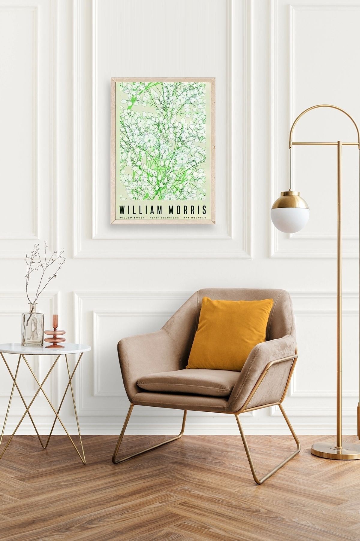 Çiçekler Ahşap Çerçeveli Tablo 30 x 42