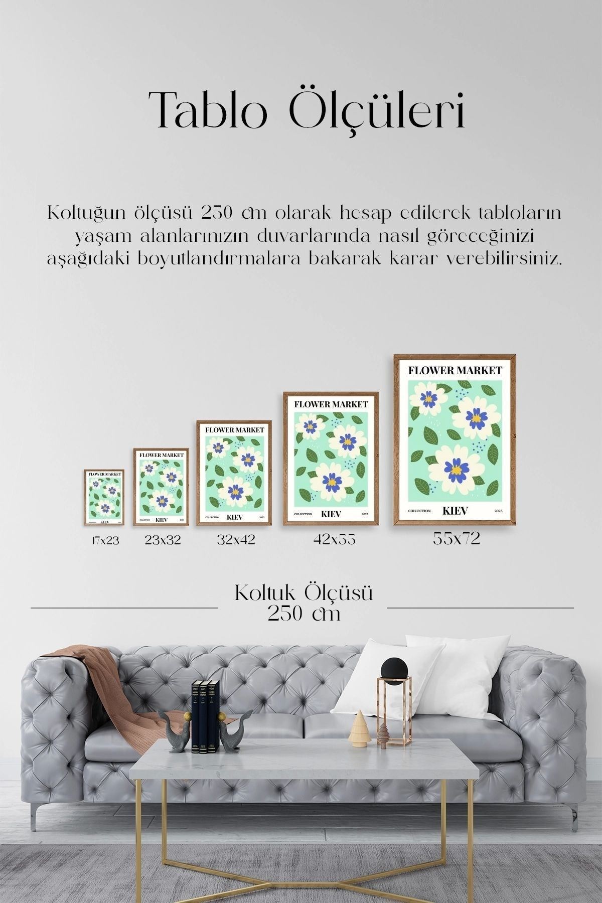Çiçek Ahşap Çerçeveli Tablo 30 x 42