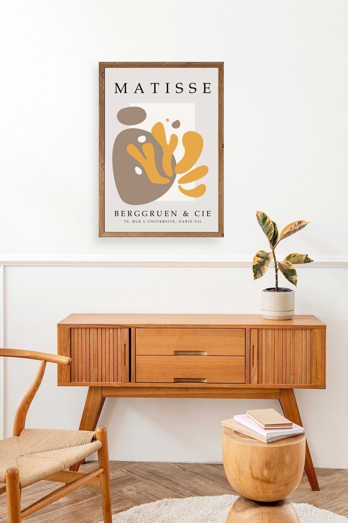 Modern Ahşap Çerçeveli Tablo 30 x 42