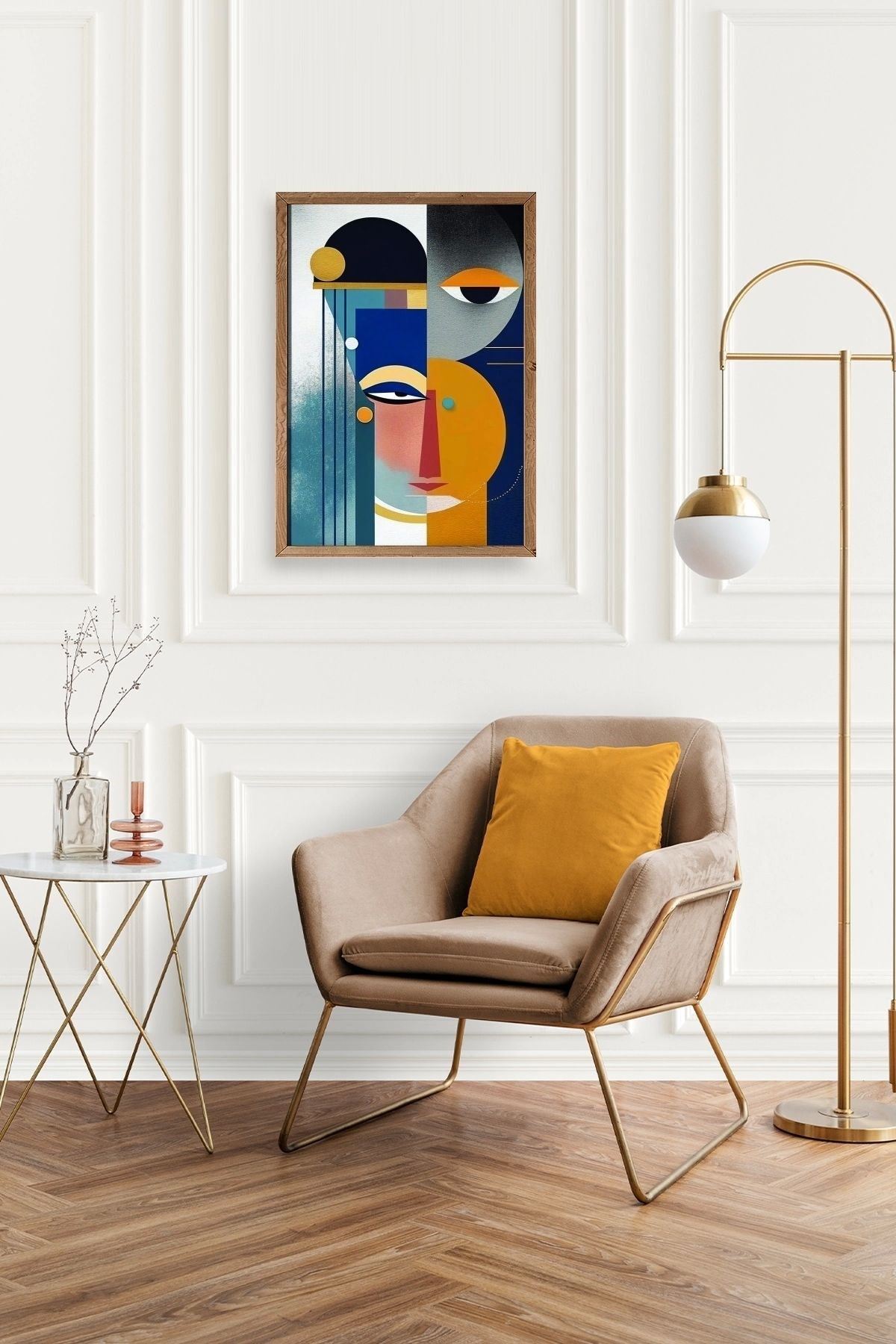 Modern Ahşap Çerçeveli Tablo 30 x 42