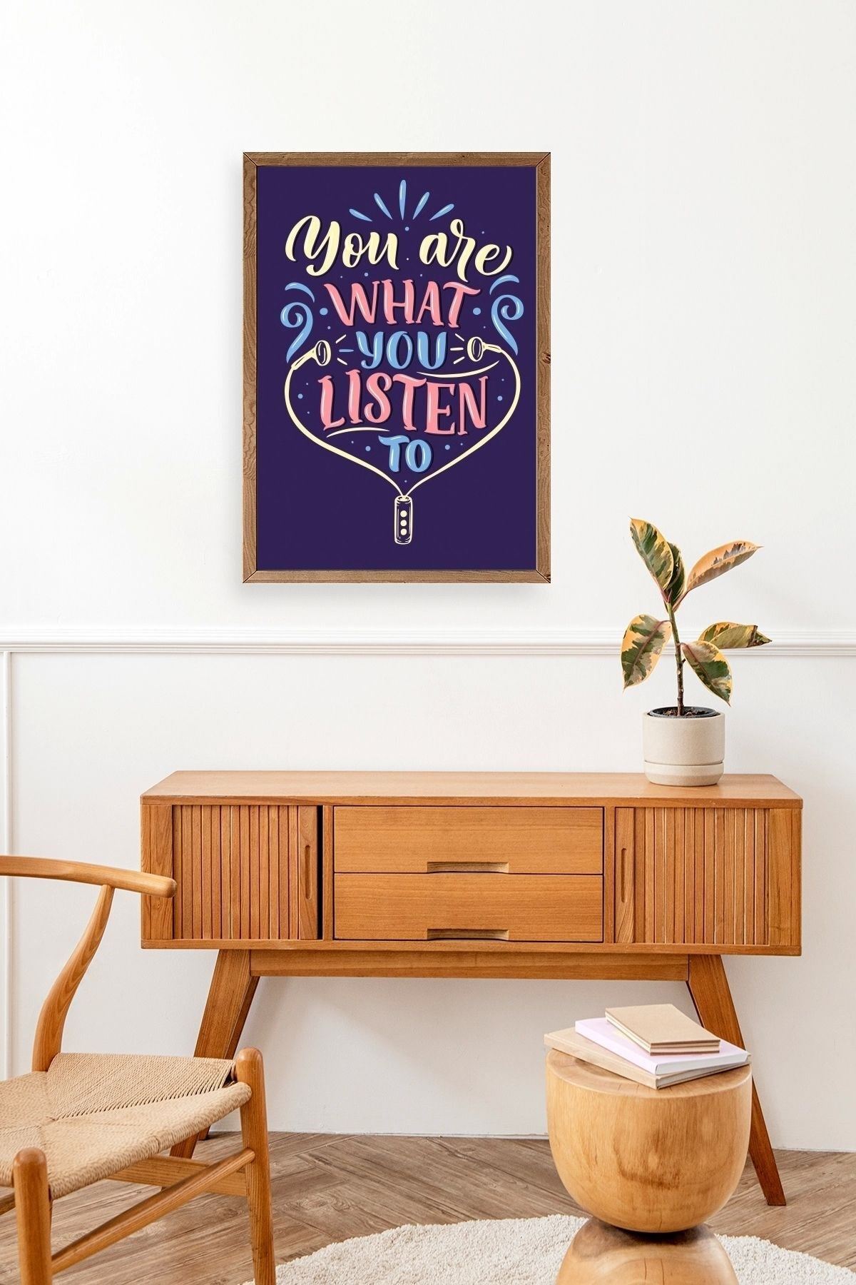 Motto Ahşap Çerçeveli Tablo 17 x 23