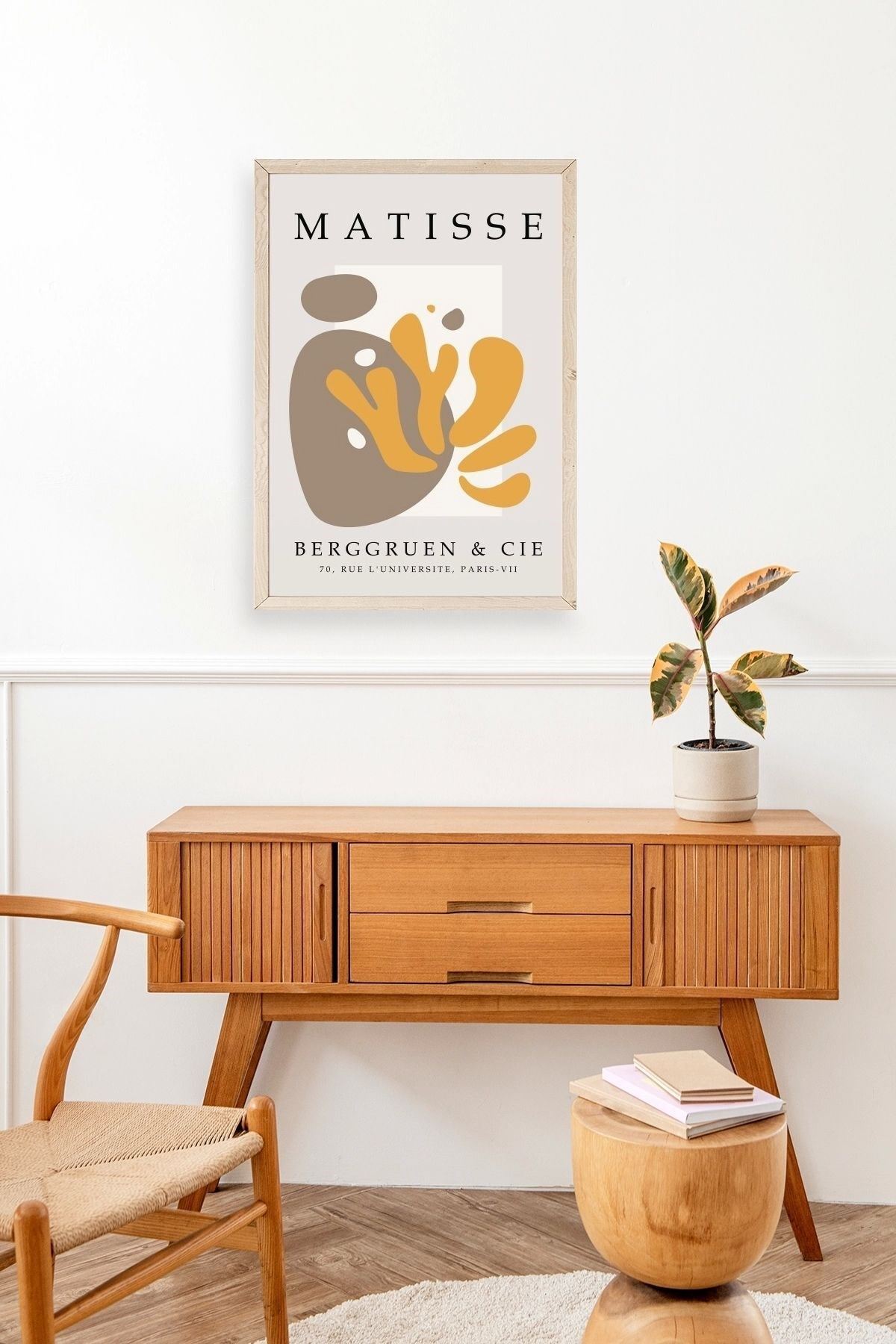 Modern Ahşap Çerçeveli Tablo 30 x 42