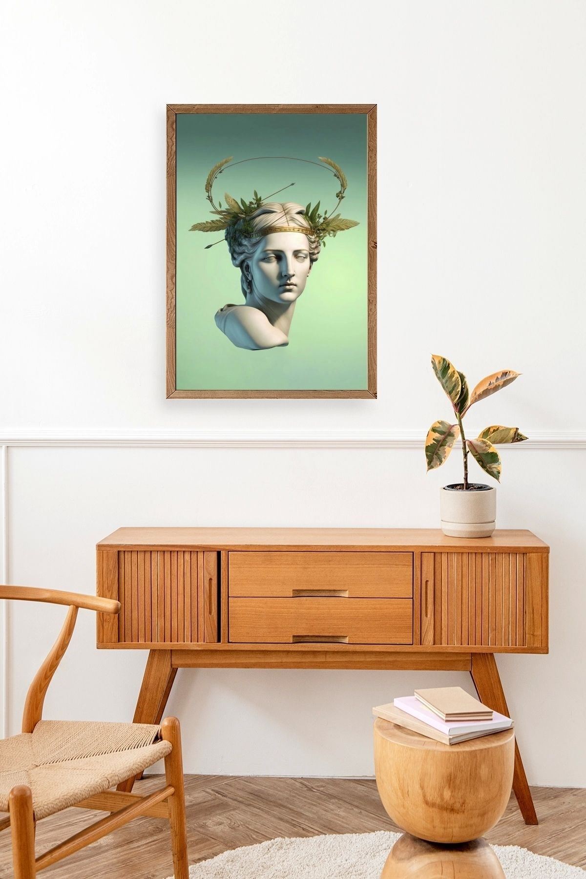 Heykel Ahşap Çerçeveli Tablo 50 x 70