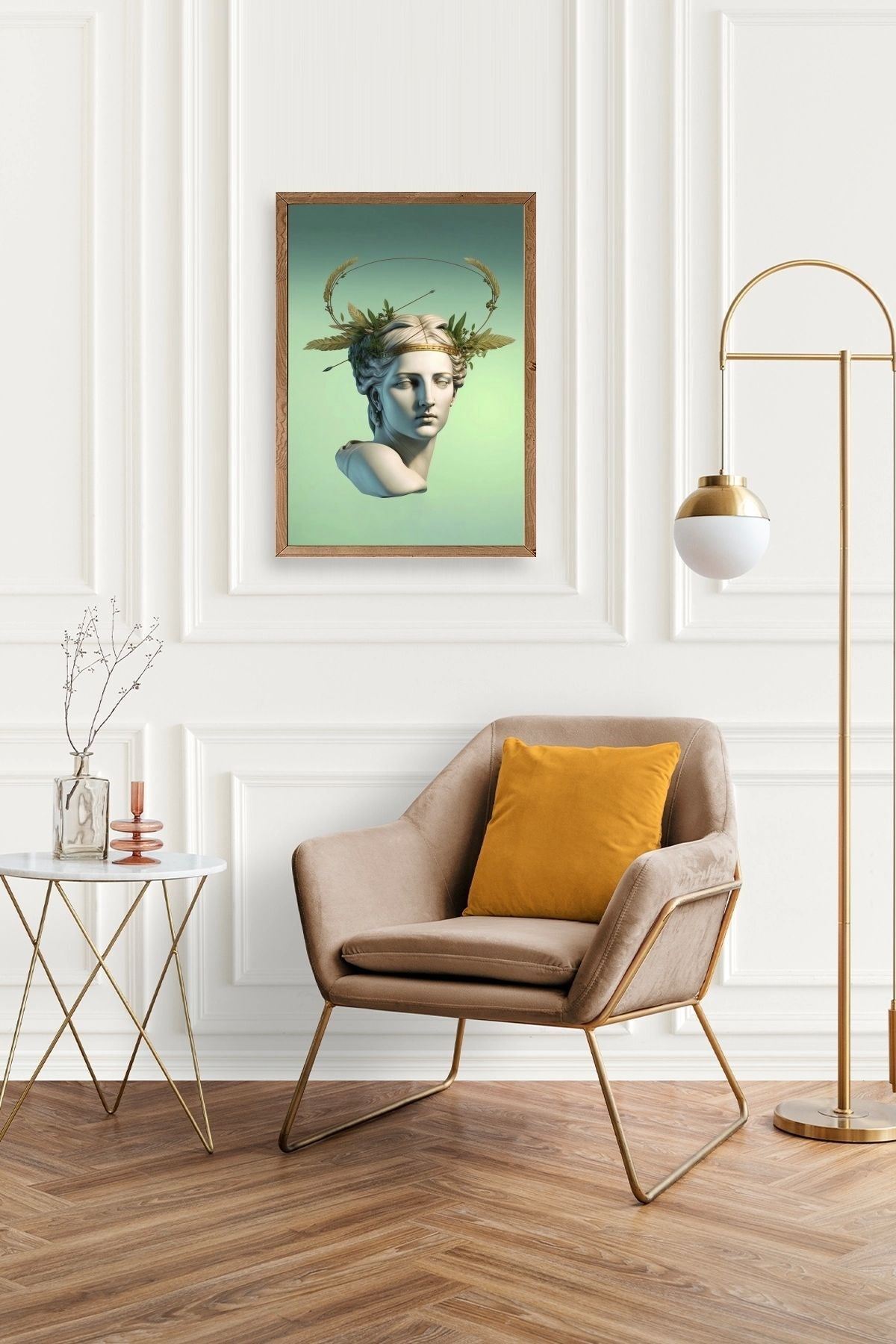 Heykel Ahşap Çerçeveli Tablo 17 x 23