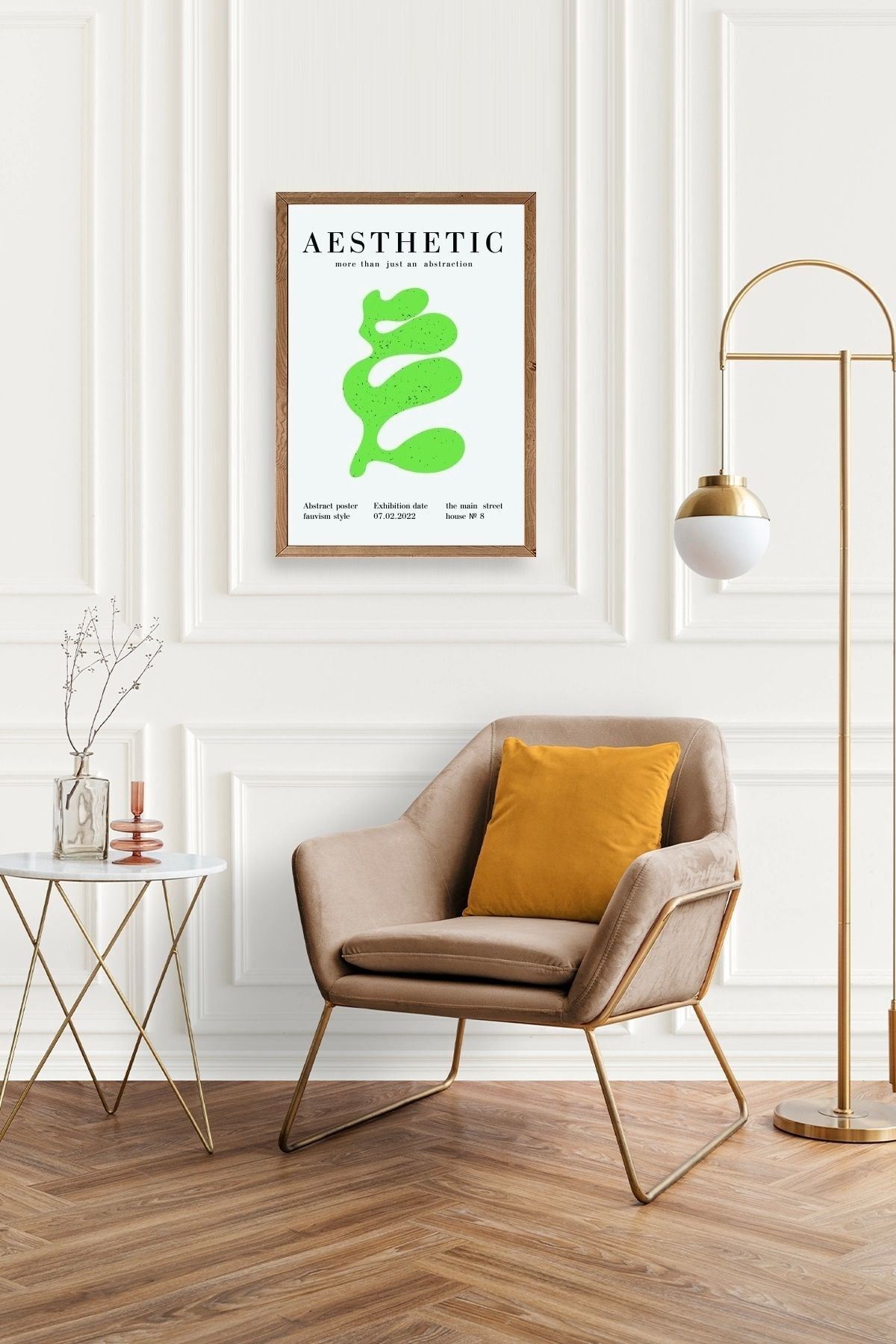 Modern Ahşap Çerçeveli Tablo 17 x 23