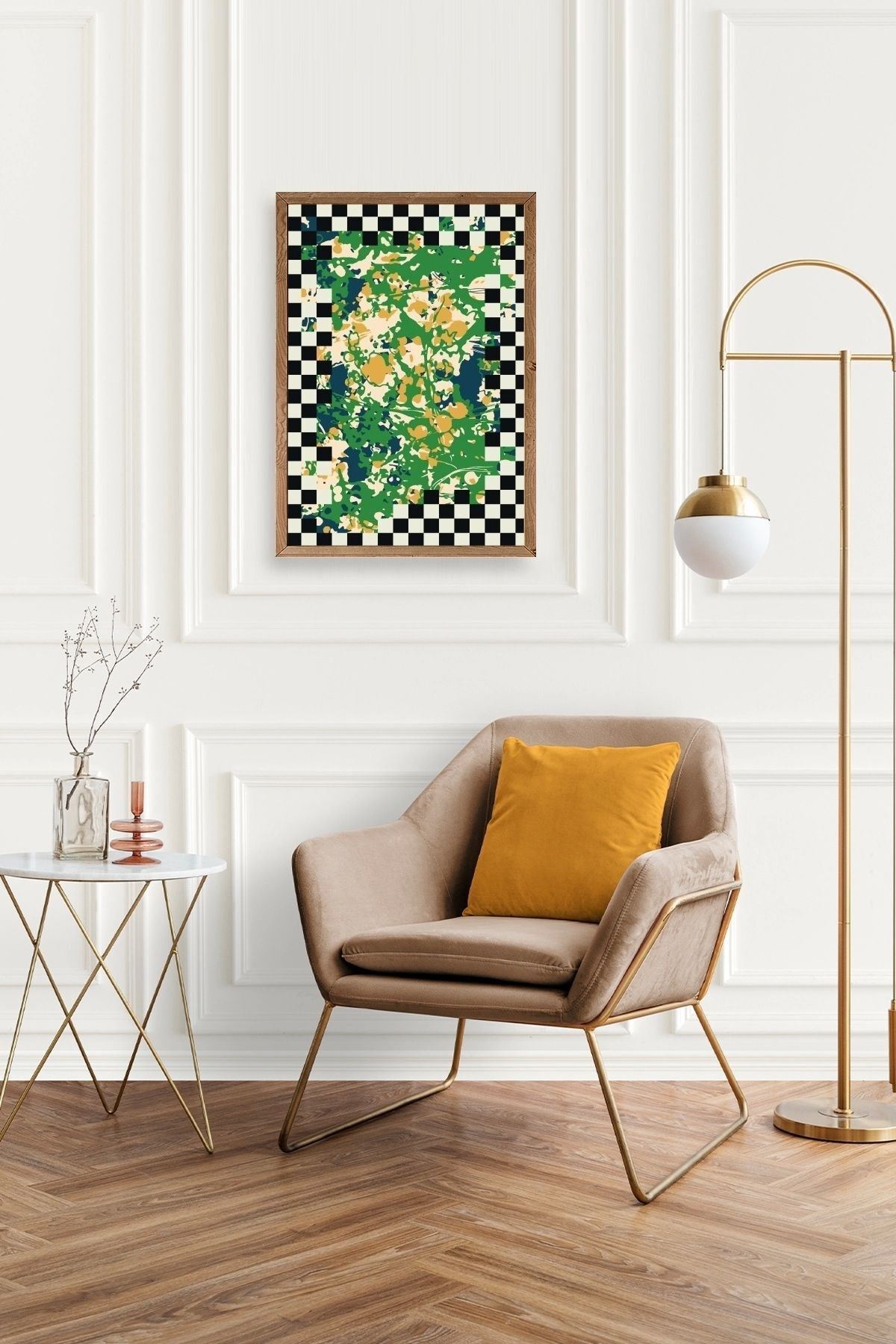 Desen Ahşap Çerçeveli Tablo 50 x 70