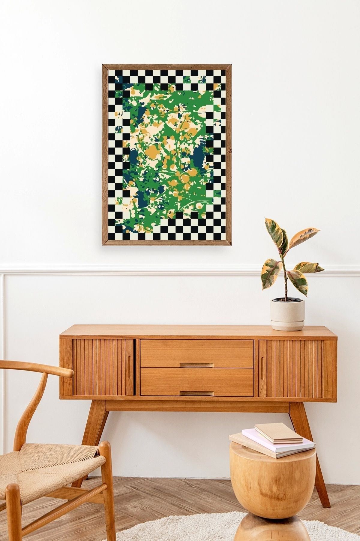 Desen Ahşap Çerçeveli Tablo 50 x 70