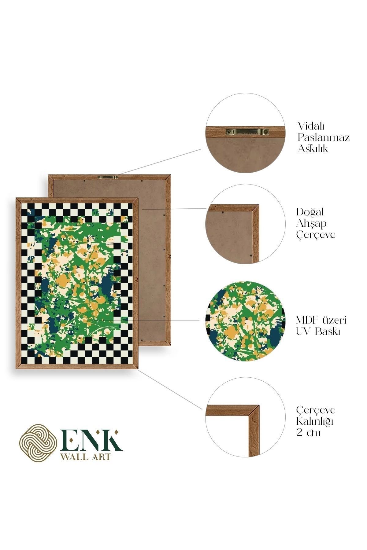 Desen Ahşap Çerçeveli Tablo 50 x 70