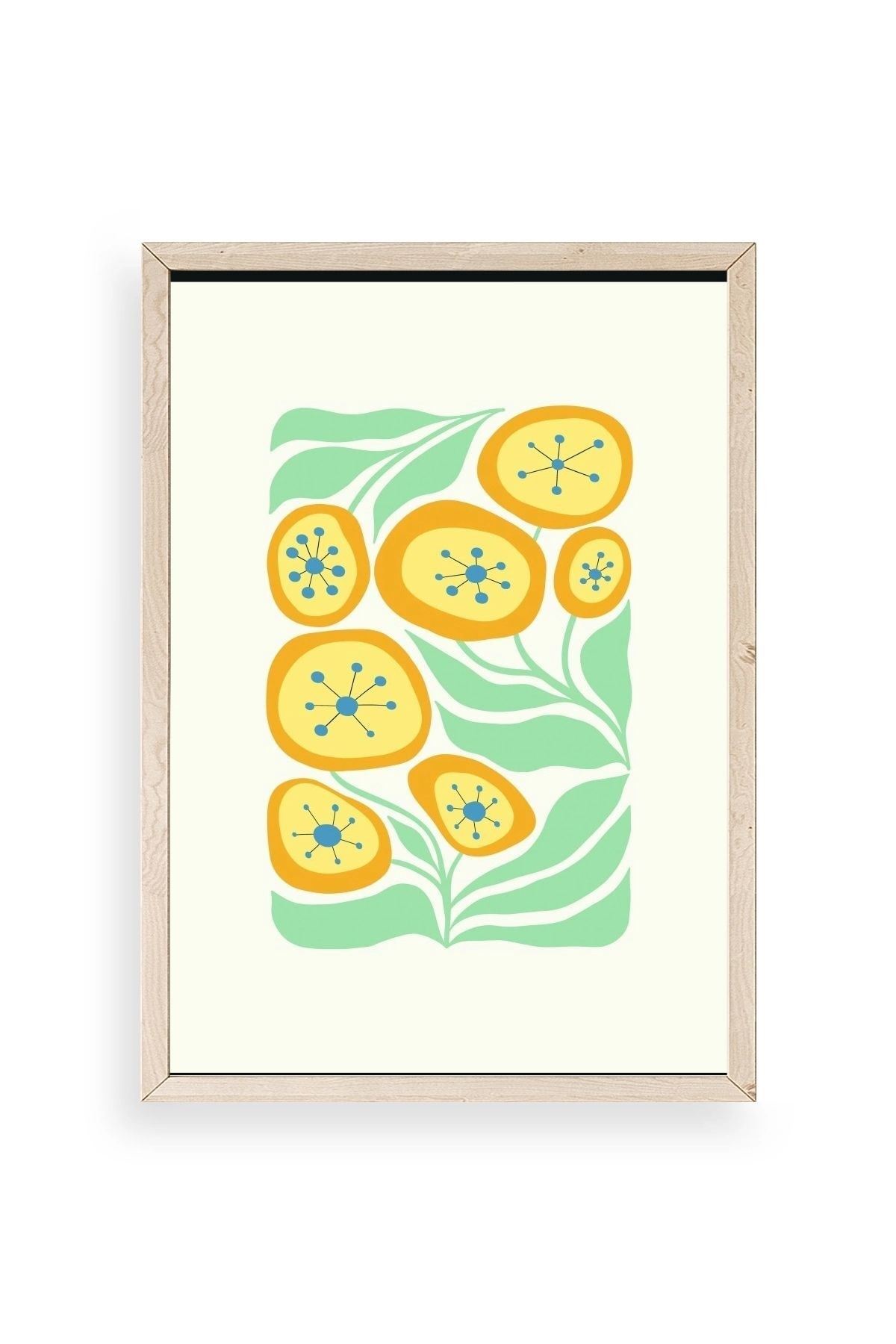 Çiçek Ahşap Çerçeveli Tablo 23 x 30