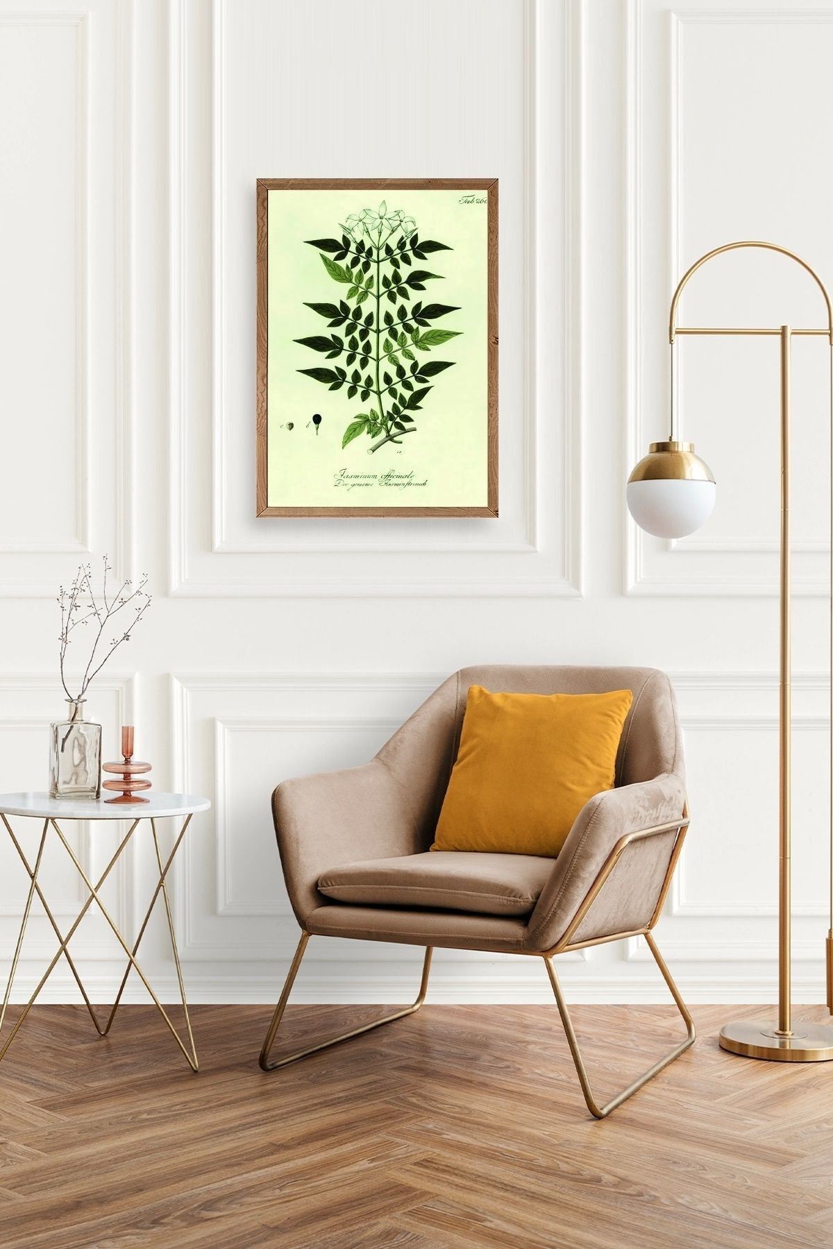 Yapraklar Ahşap Çerçeveli Tablo 30 x 42