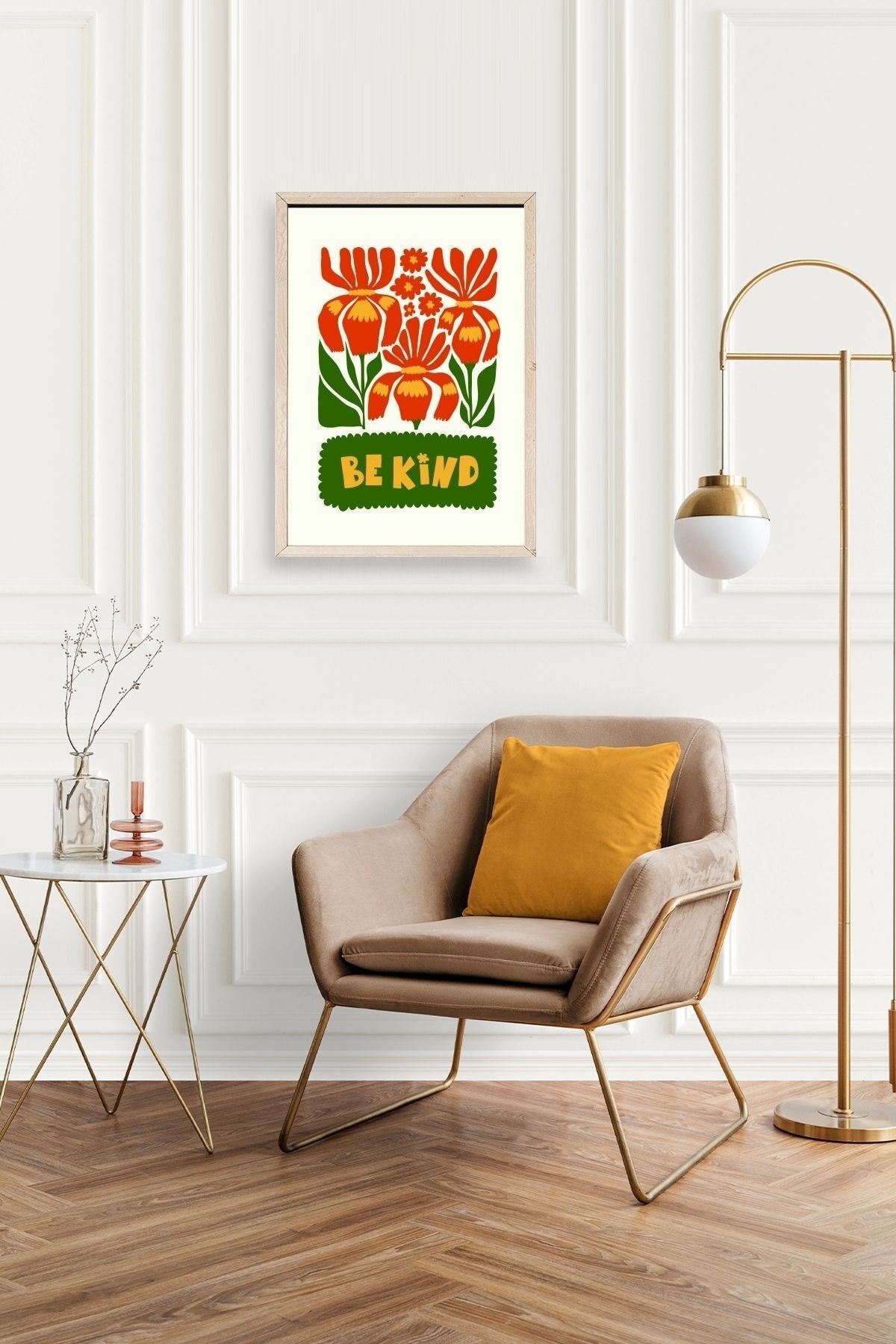 Motto Ahşap Çerçeveli Tablo 23 x 30