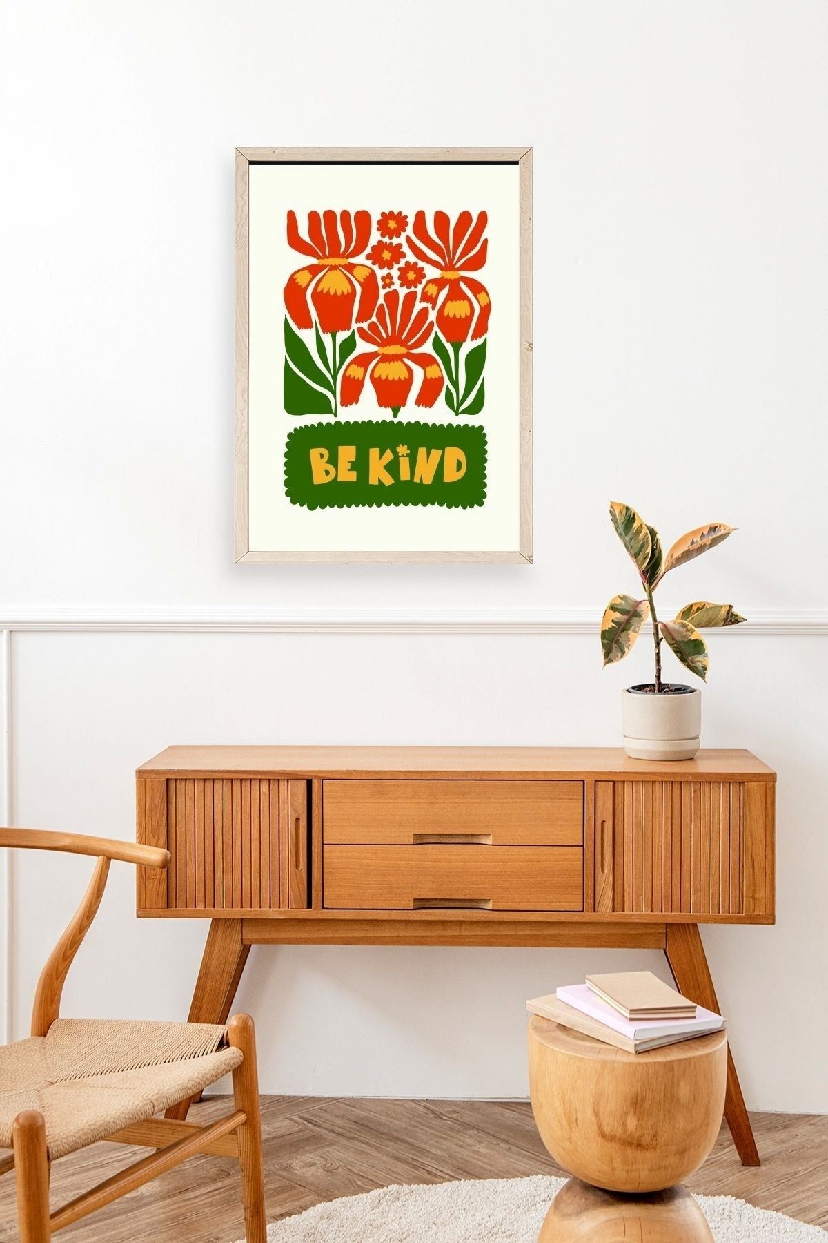 Motto Ahşap Çerçeveli Tablo 50 x 70