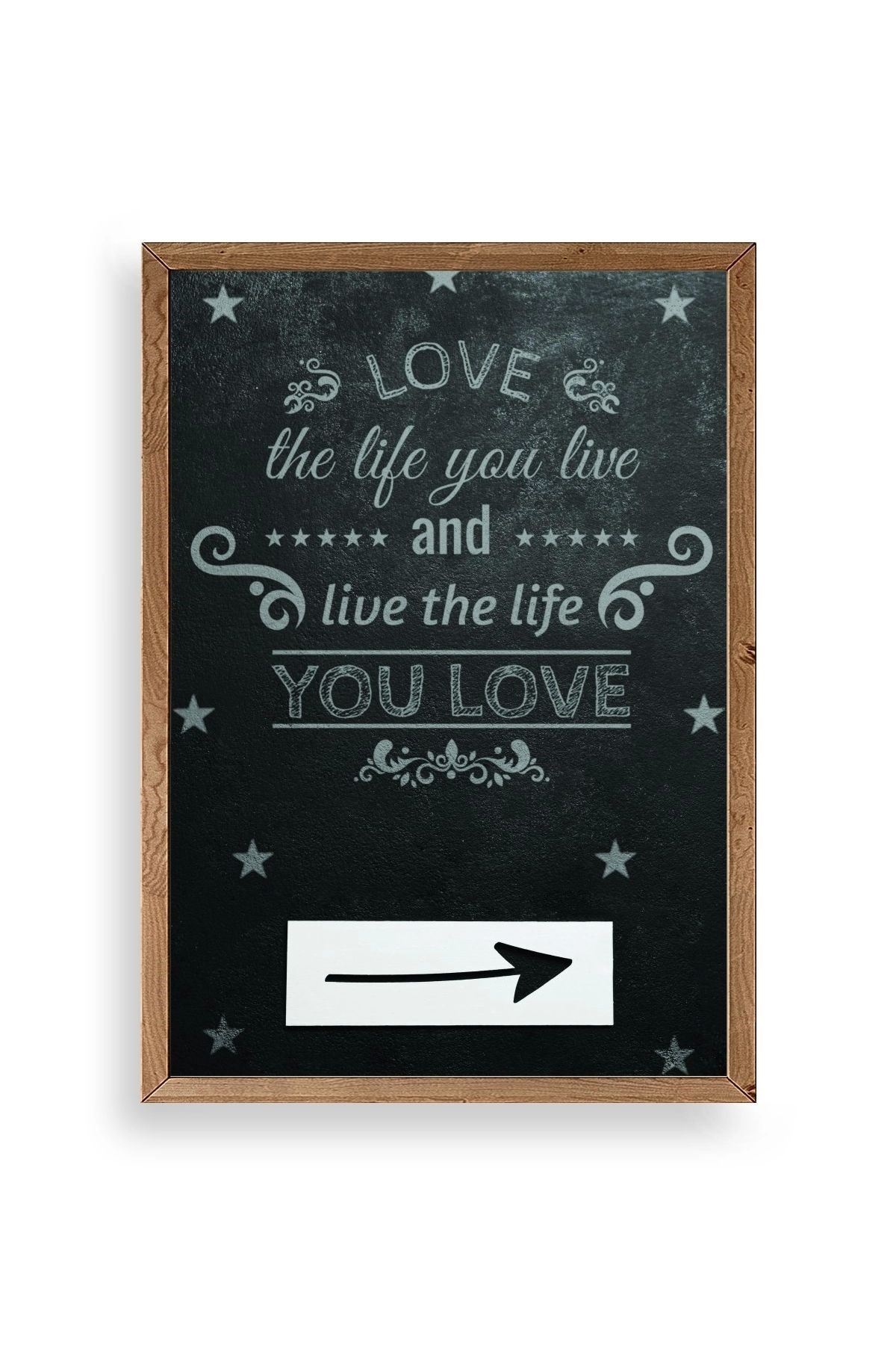 Motto Ahşap Çerçeveli Tablo 30 x 42