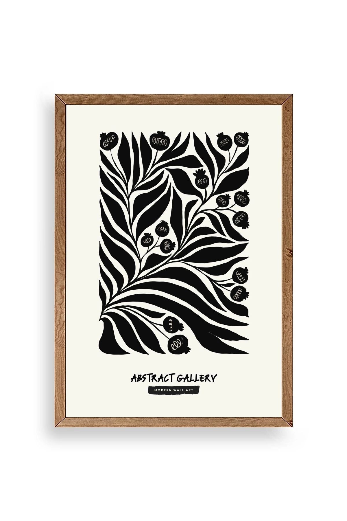 Soyut Ahşap Çerçeveli Tablo 50 x 70