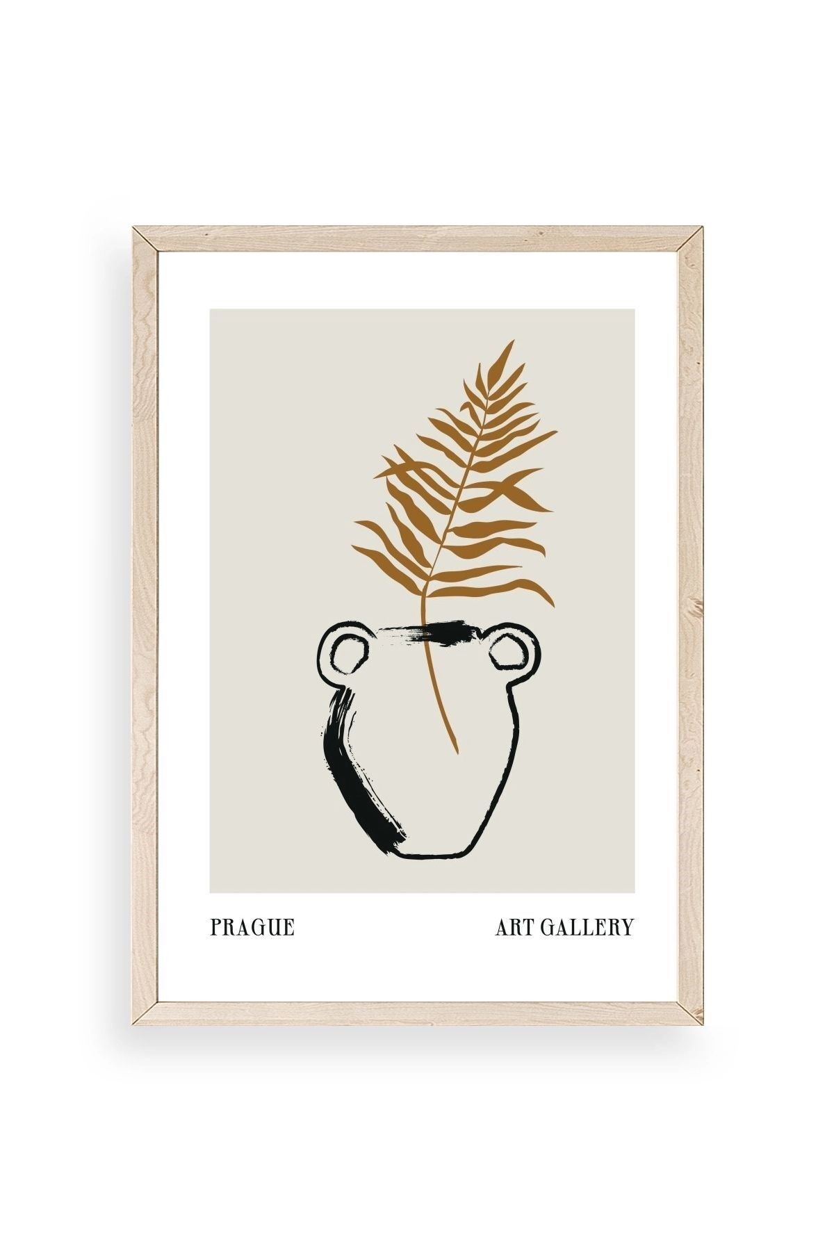 Vazo Ahşap Çerçeveli Tablo 50 x 70