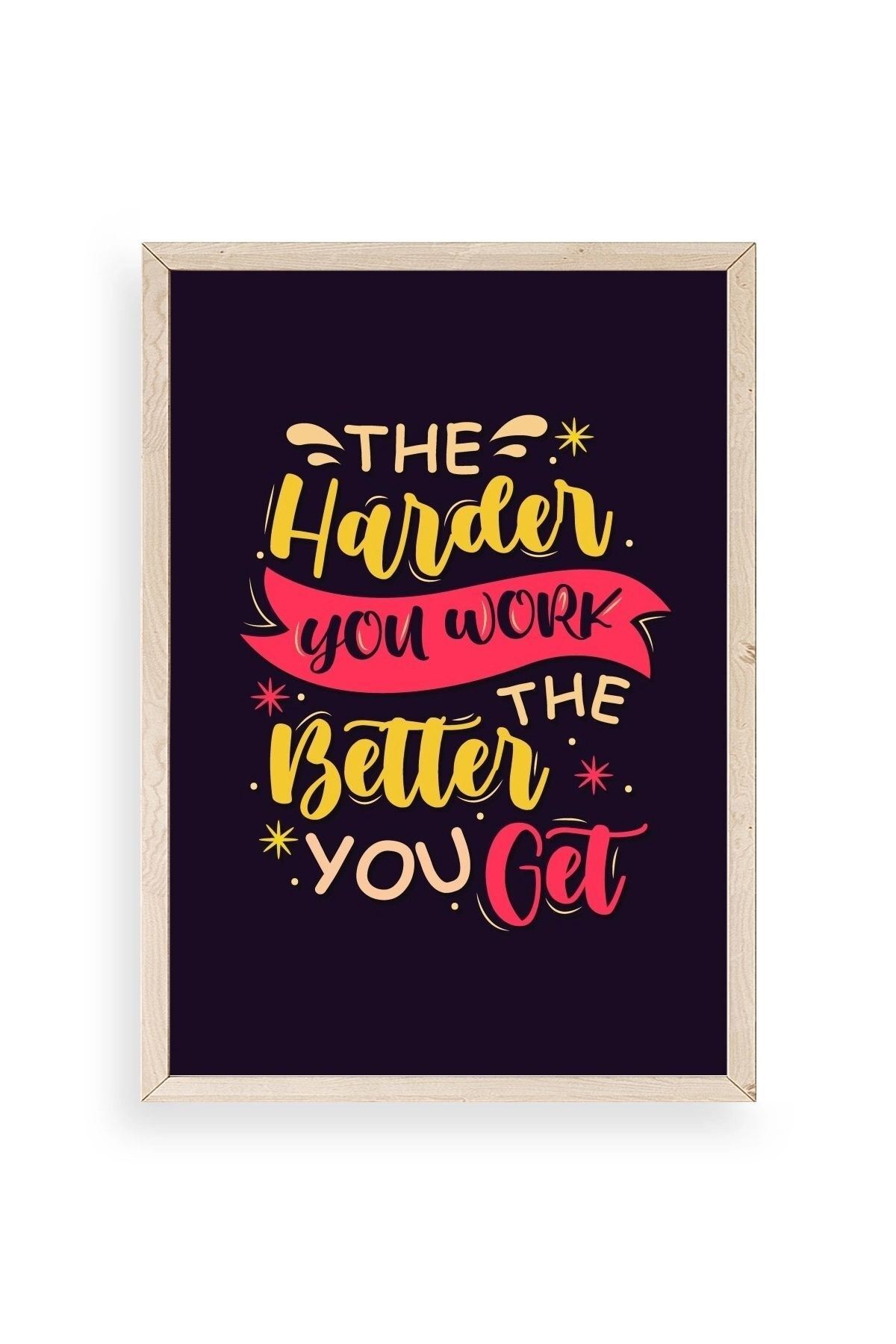 Motto Ahşap Çerçeveli Tablo 30 x 42