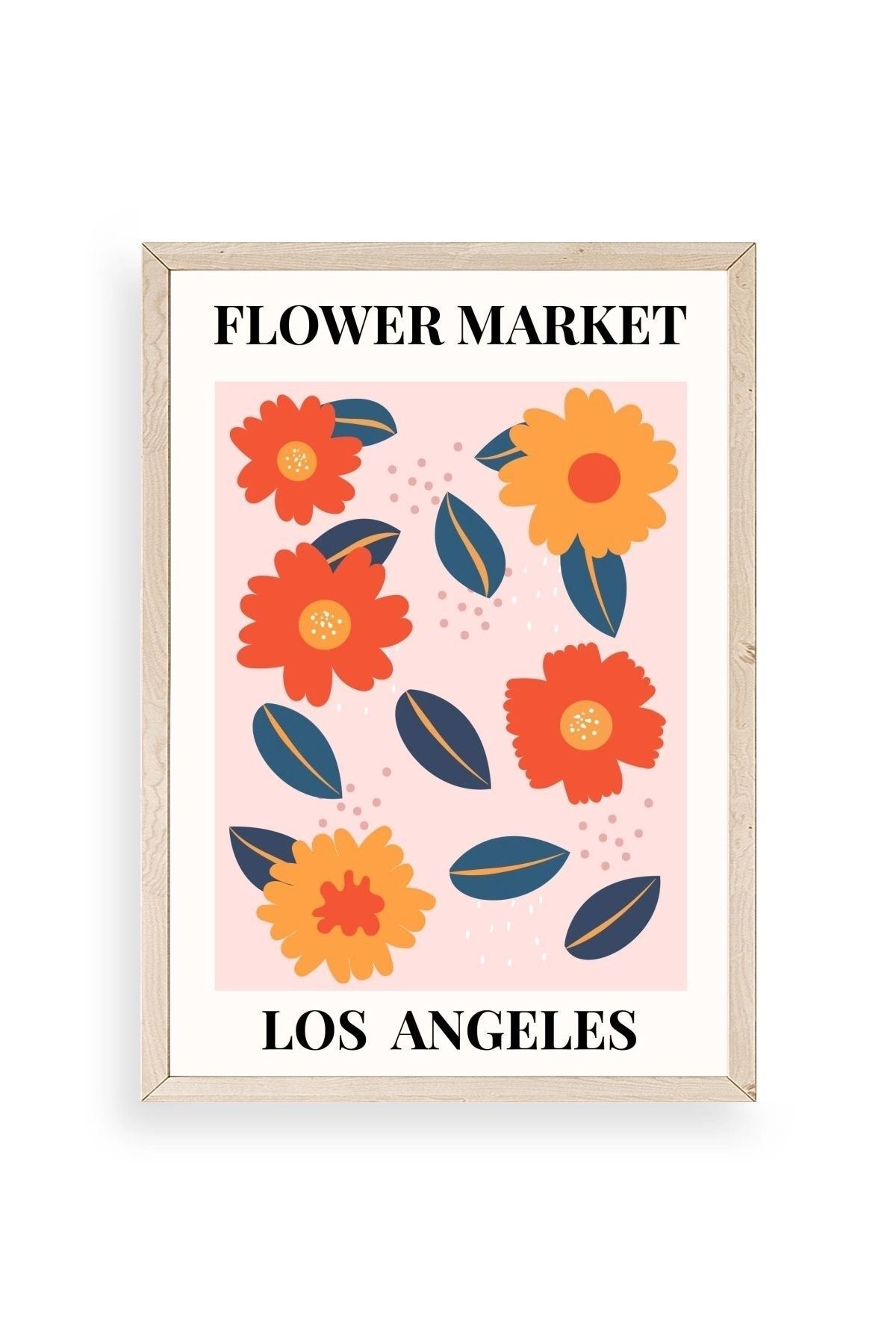 Çiçek Ahşap Çerçeveli Tablo 50 x 70