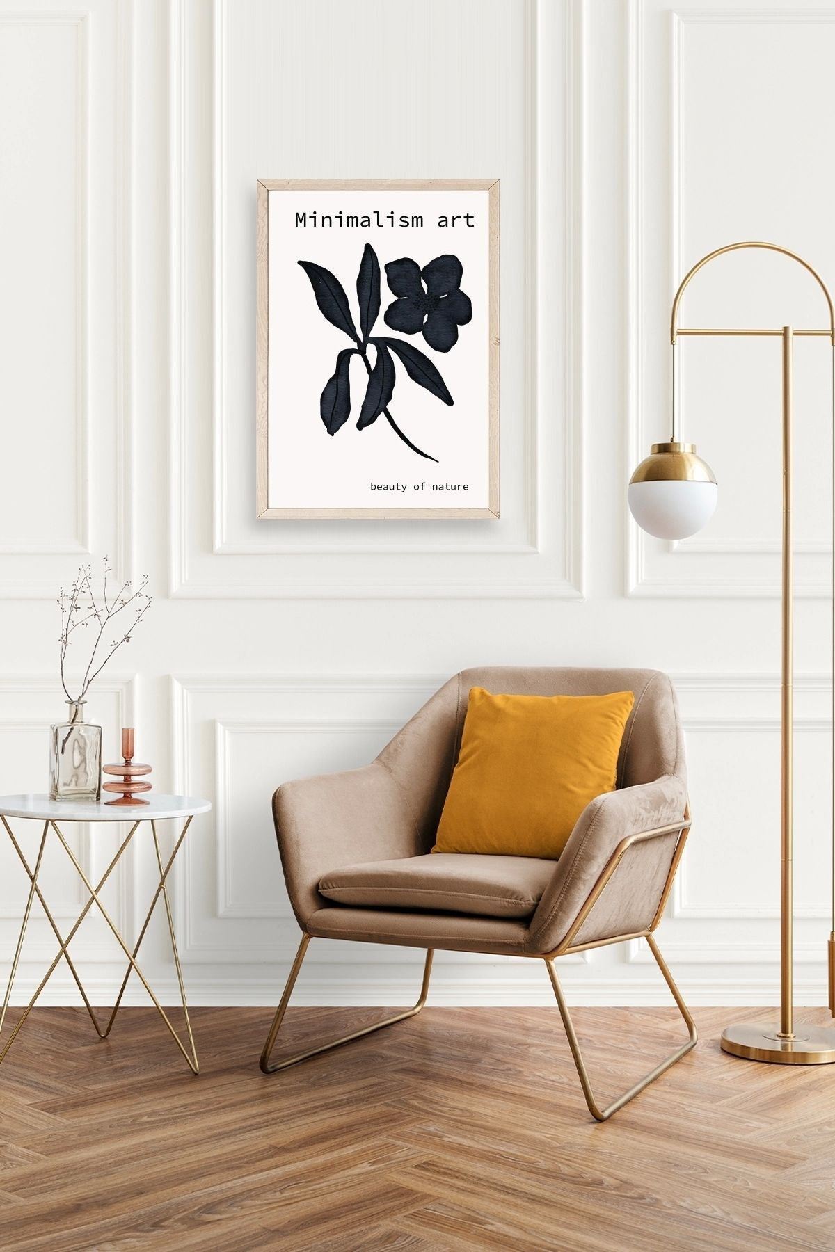 Çiçek Ahşap Çerçeveli Tablo 50 x 70