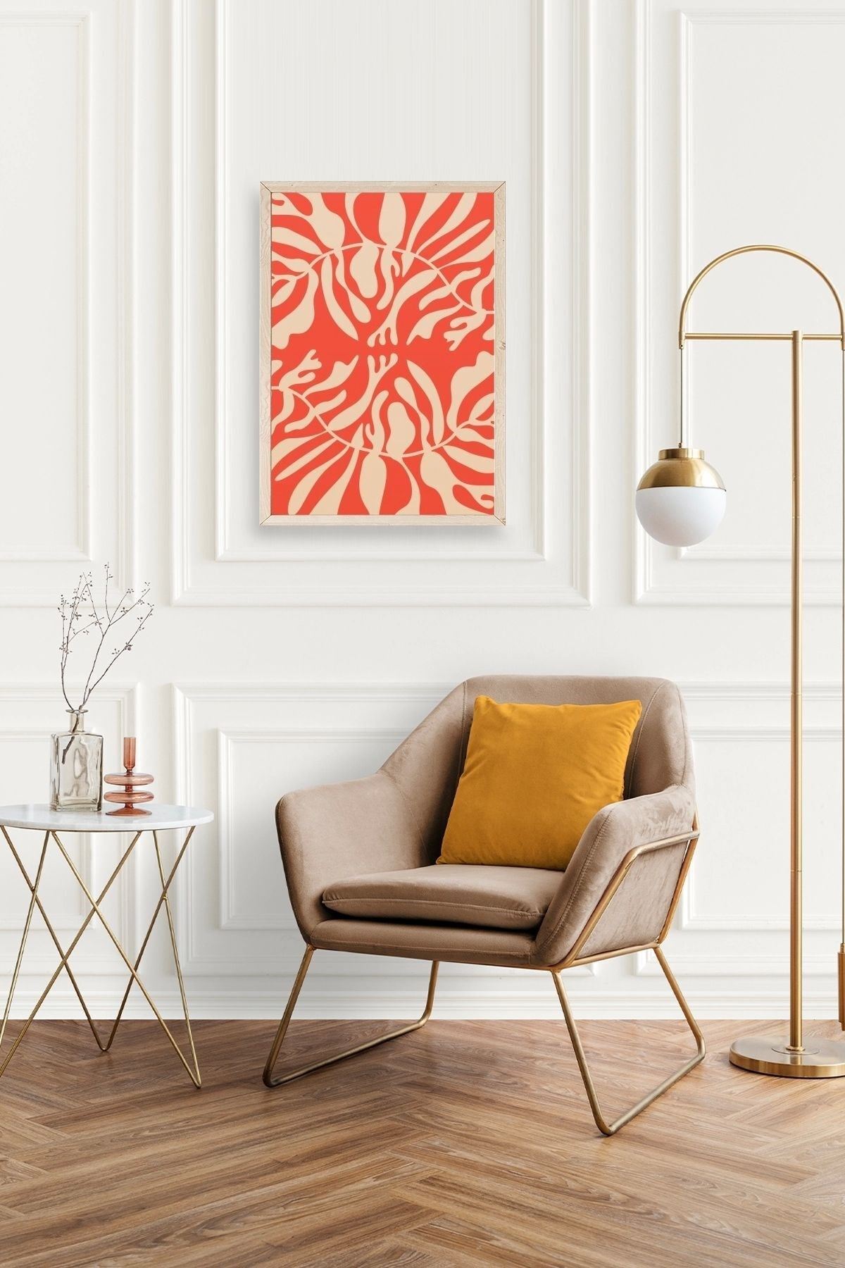 Modern Ahşap Çerçeveli Tablo 17 x 23