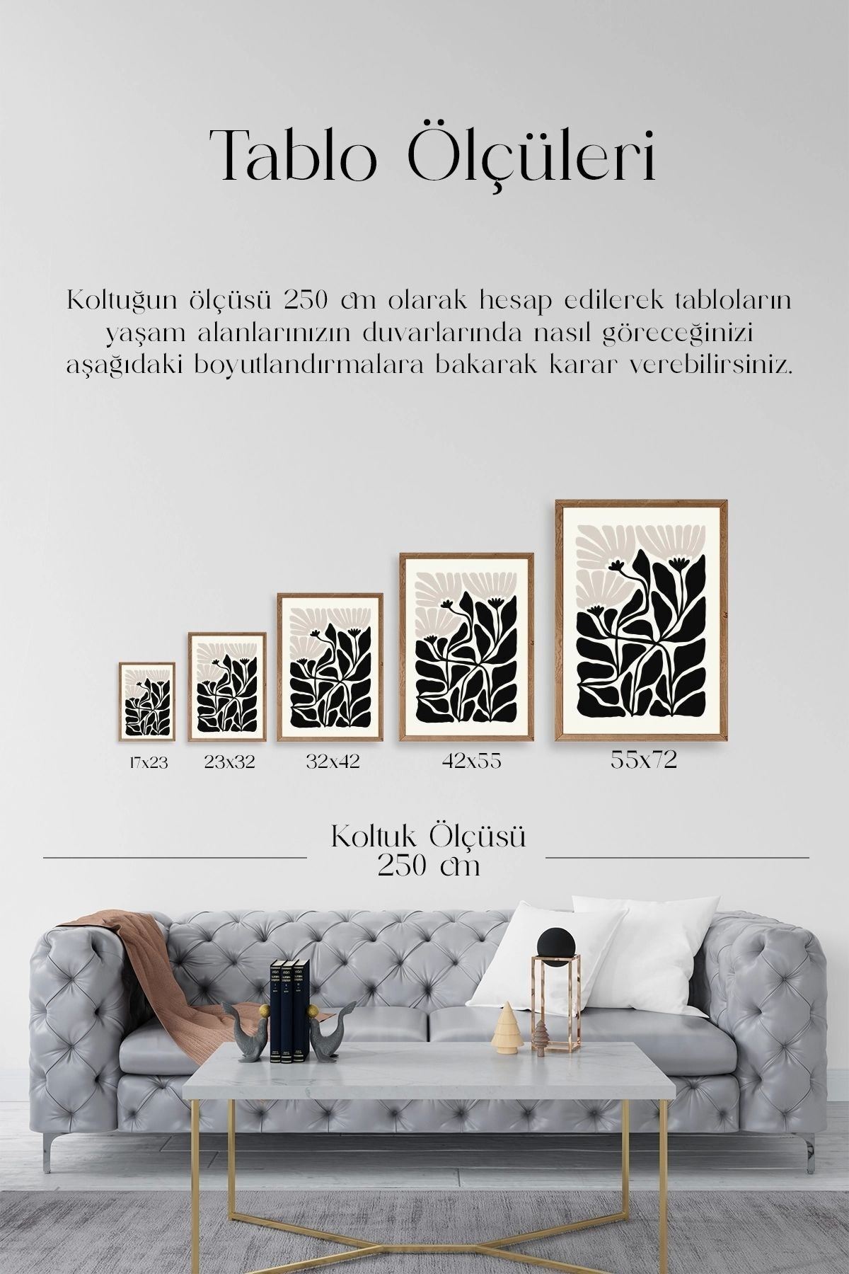 Çiçek Ahşap Çerçeveli Tablo 30 x 42