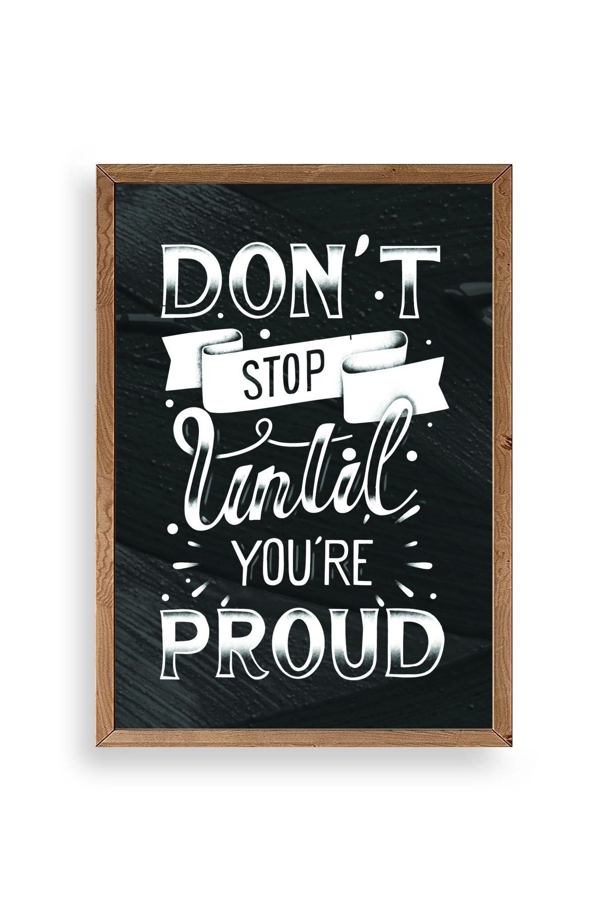 Motto Ahşap Çerçeveli Tablo 17 x 23