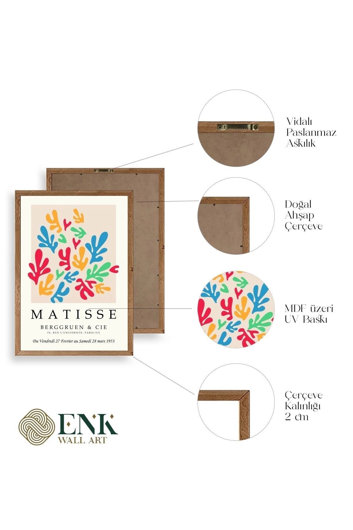 Fransız Ahşap Çerçeveli Tablo 50 x 70