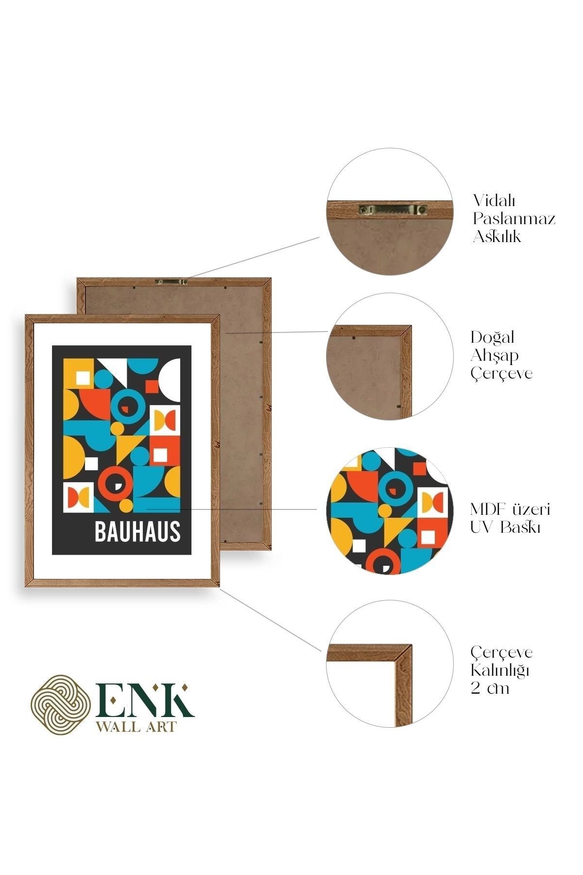 Modern Ahşap Çerçeveli Tablo 30 x 42