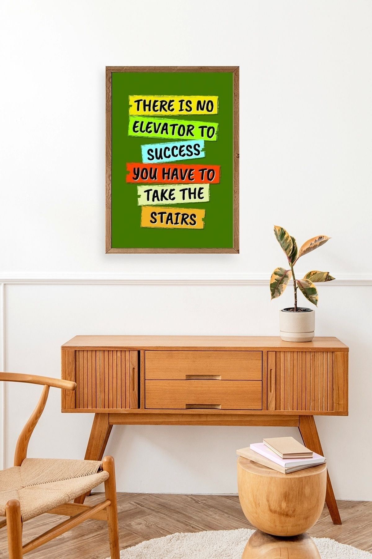 Motto Ahşap Çerçeveli Tablo 23 x 30