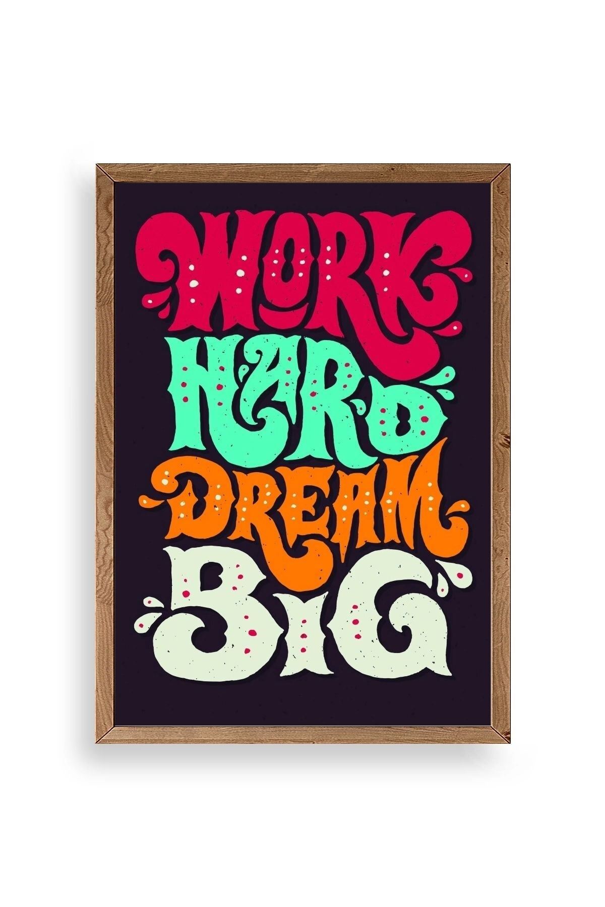 Motto Ahşap Çerçeveli Tablo 23 x 30