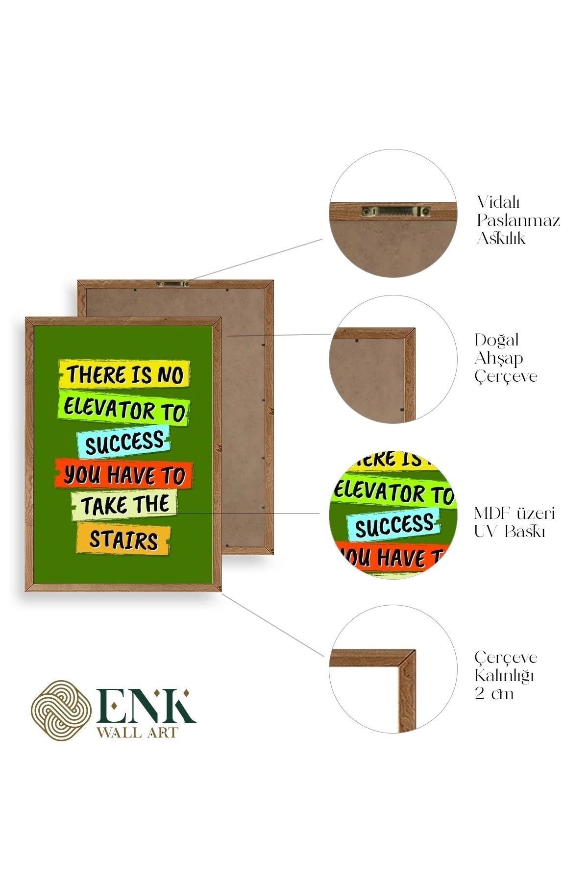 Motto Ahşap Çerçeveli Tablo 50 x 70