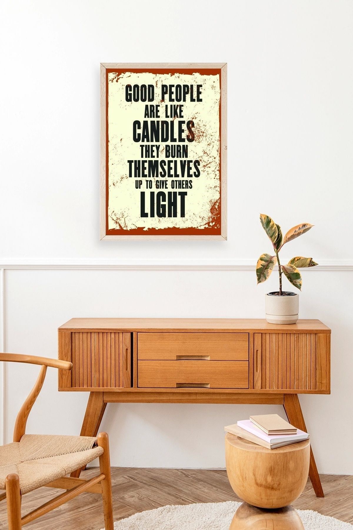 Motto Ahşap Çerçeveli Tablo 50 x 70