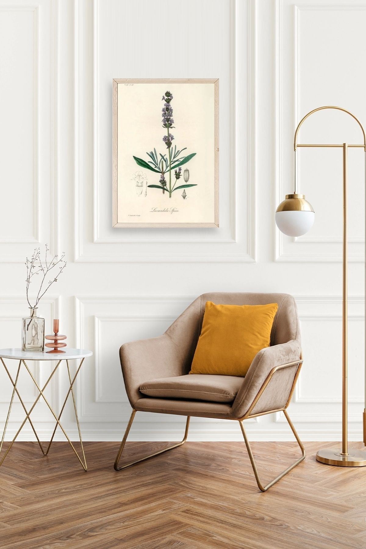 Yaprak Ahşap Çerçeveli Tablo 30 x 42