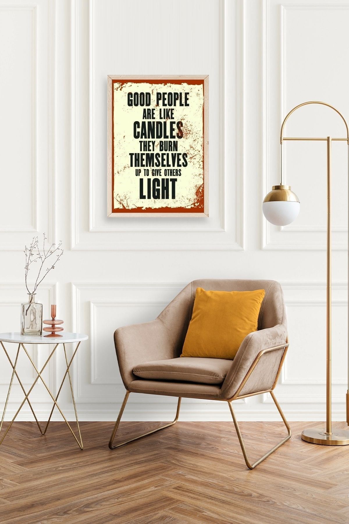 Motto Ahşap Çerçeveli Tablo 17 x 23