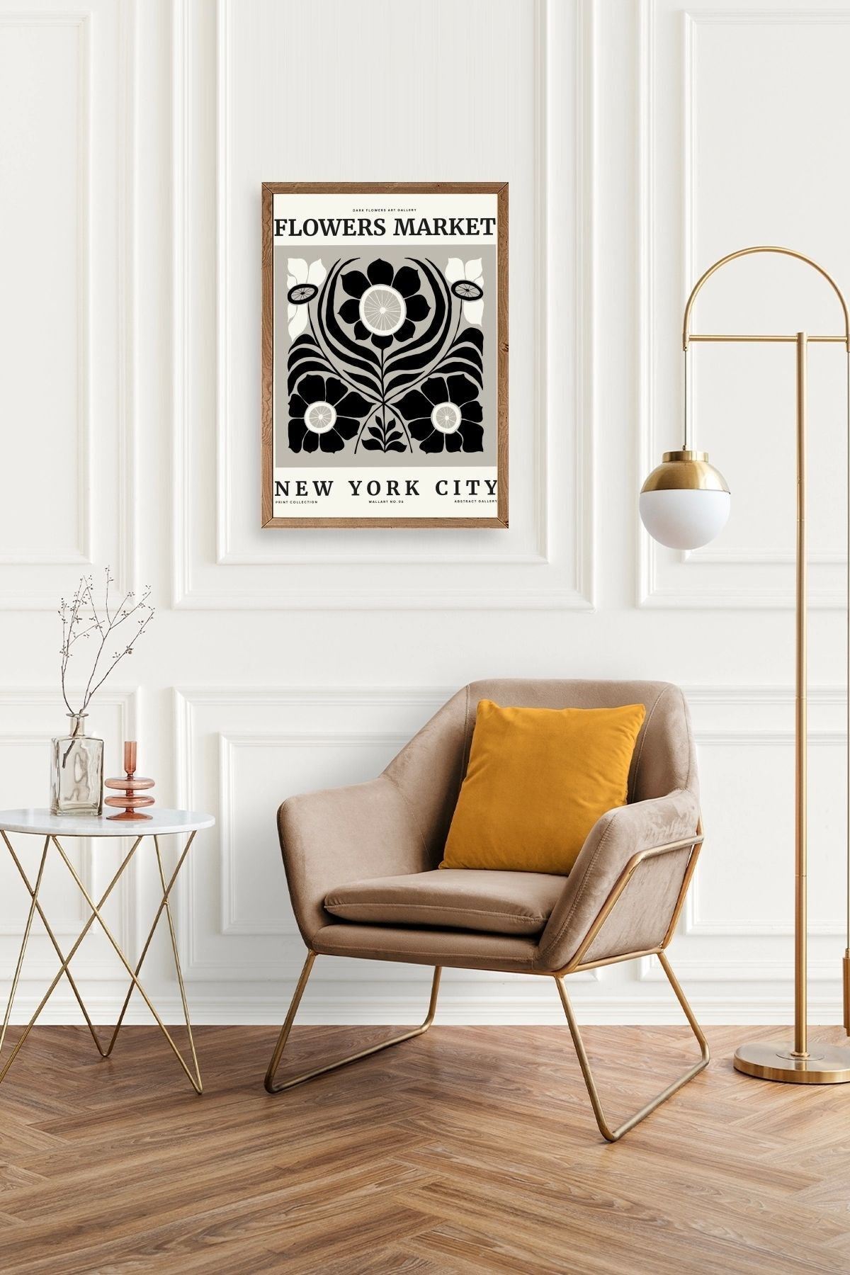 Çiçek Ahşap Çerçeveli Tablo 30 x 42