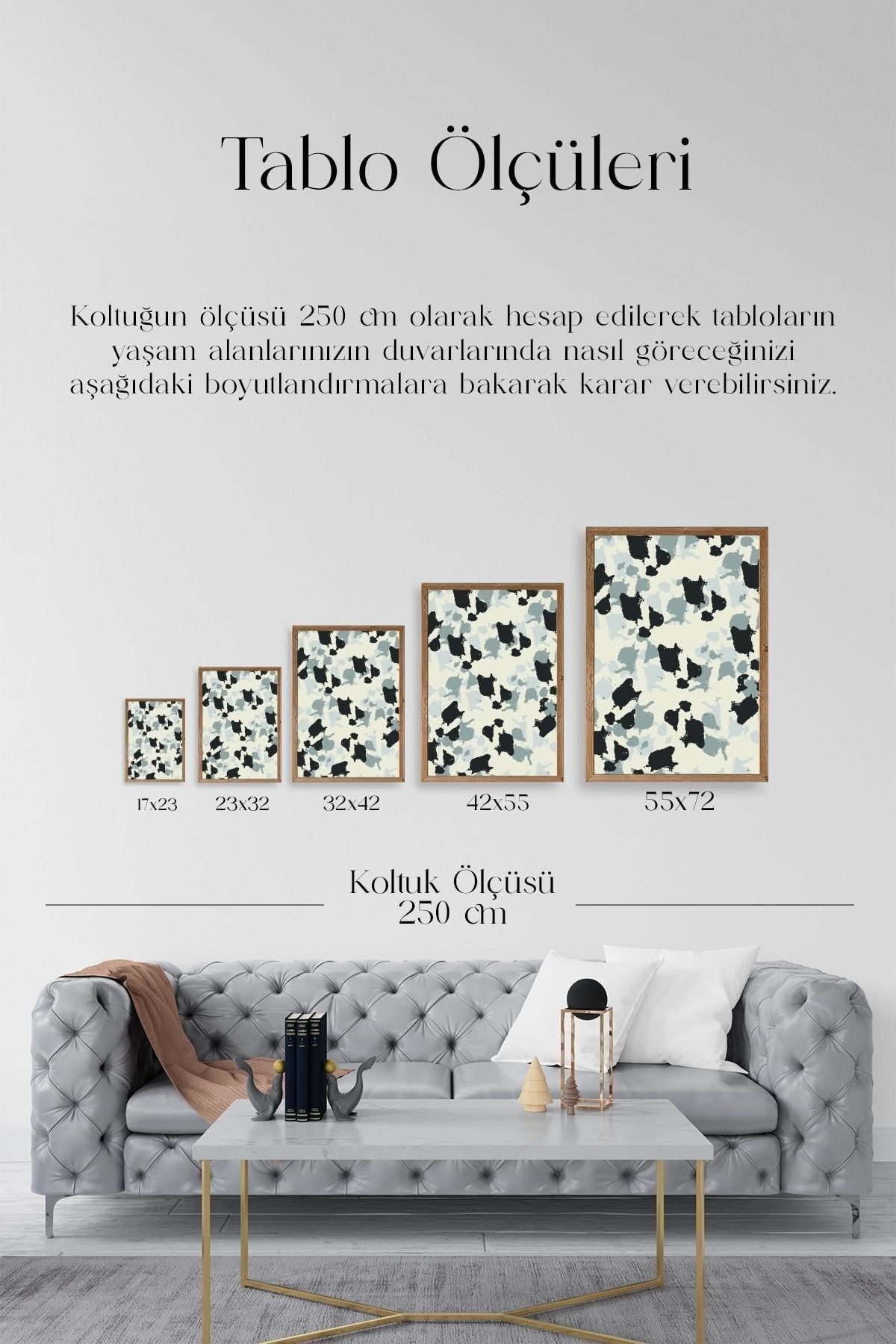Desen Ahşap Çerçeveli Tablo 23 x 30