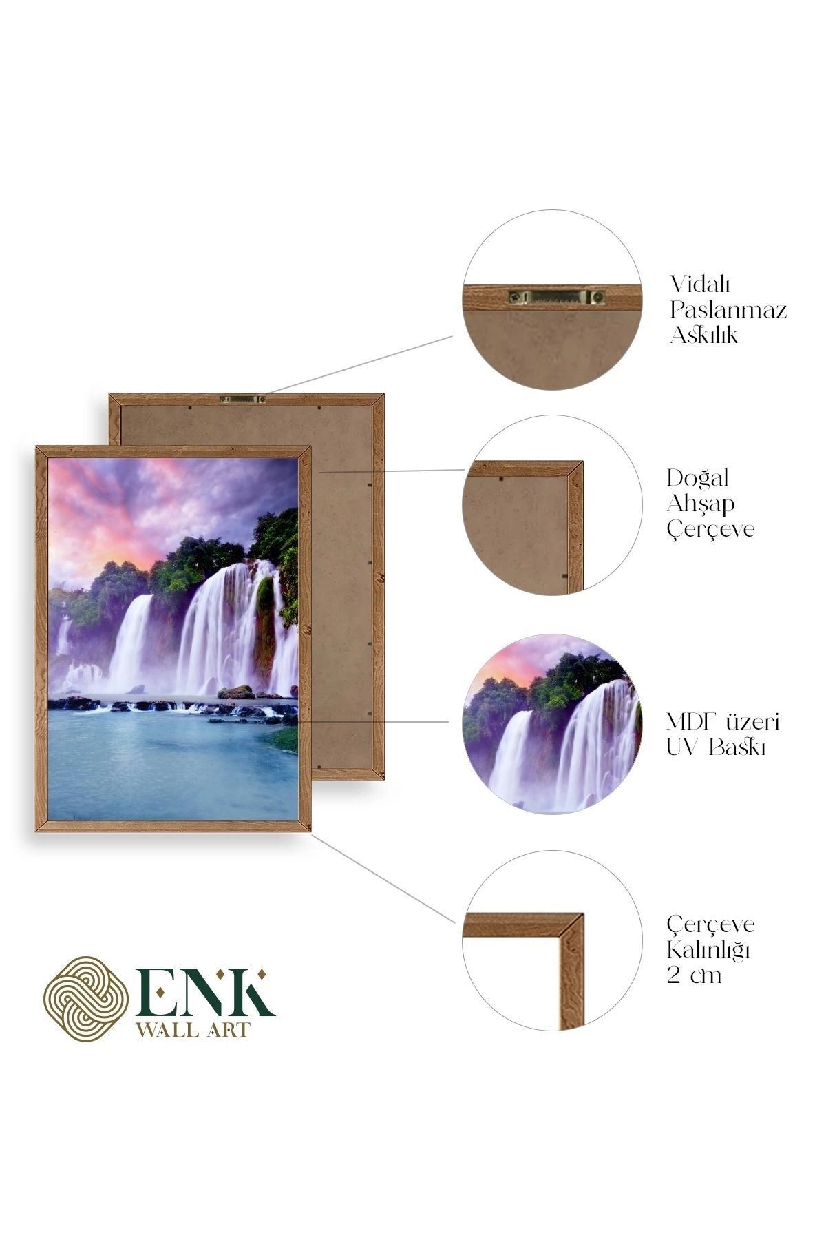 Manzara Doğa Ahşap Çerçeveli Tablo 23 x 30