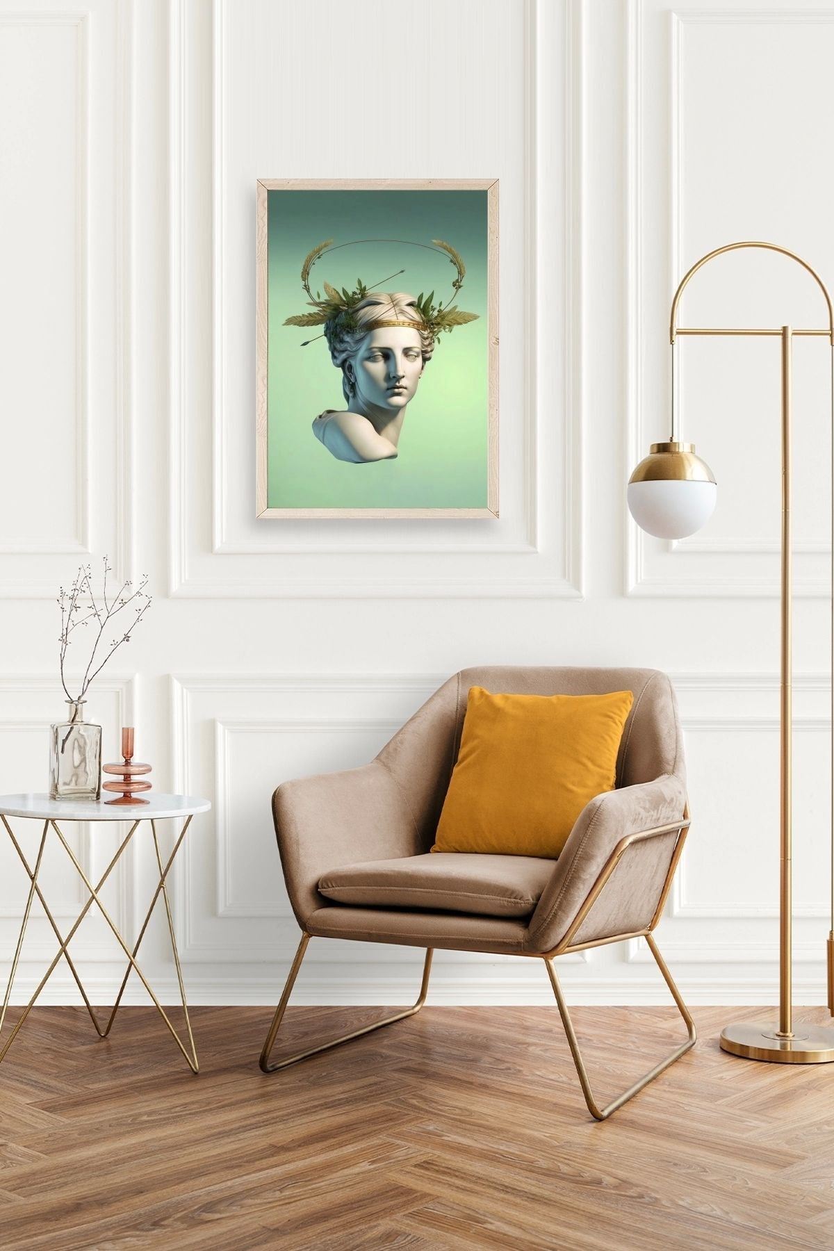 Heykel Ahşap Çerçeveli Tablo 30 x 42