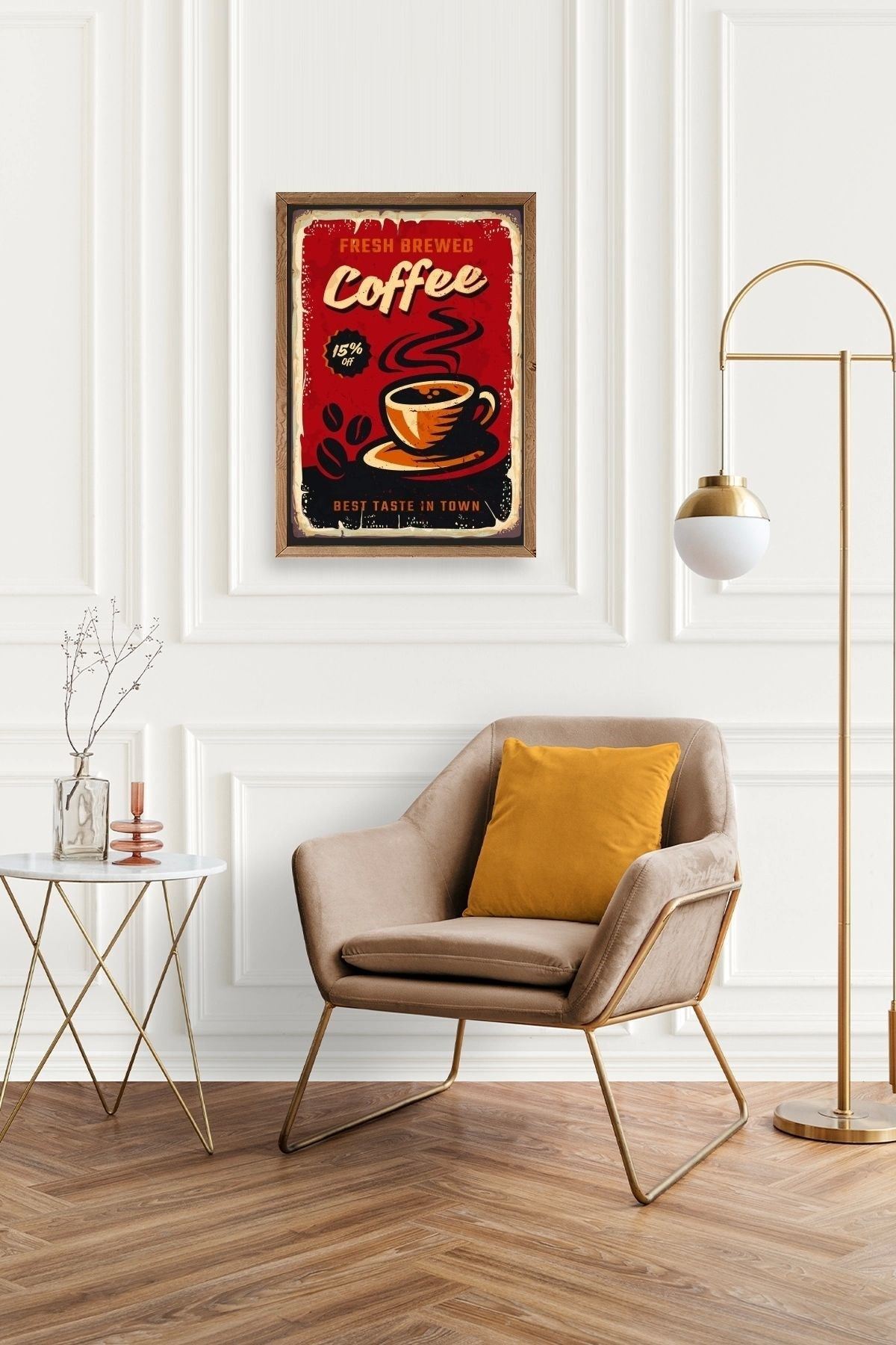 Kahve Ahşap Çerçeveli Tablo 30 x 42