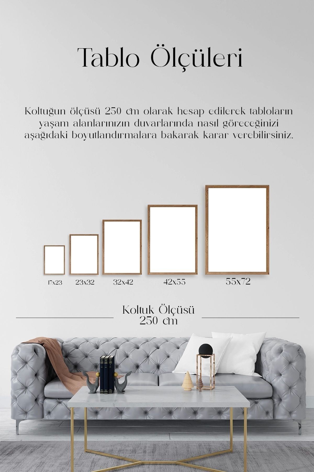 Rahatlatıcı Desenler Üçlü Ahşap Çerçeveli Tablo 17 x 23