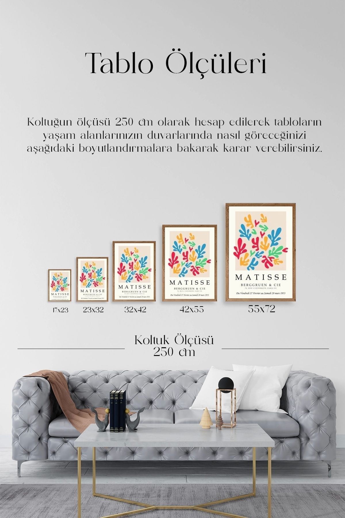 Modern Ahşap Çerçeveli Tablo 50 x 70